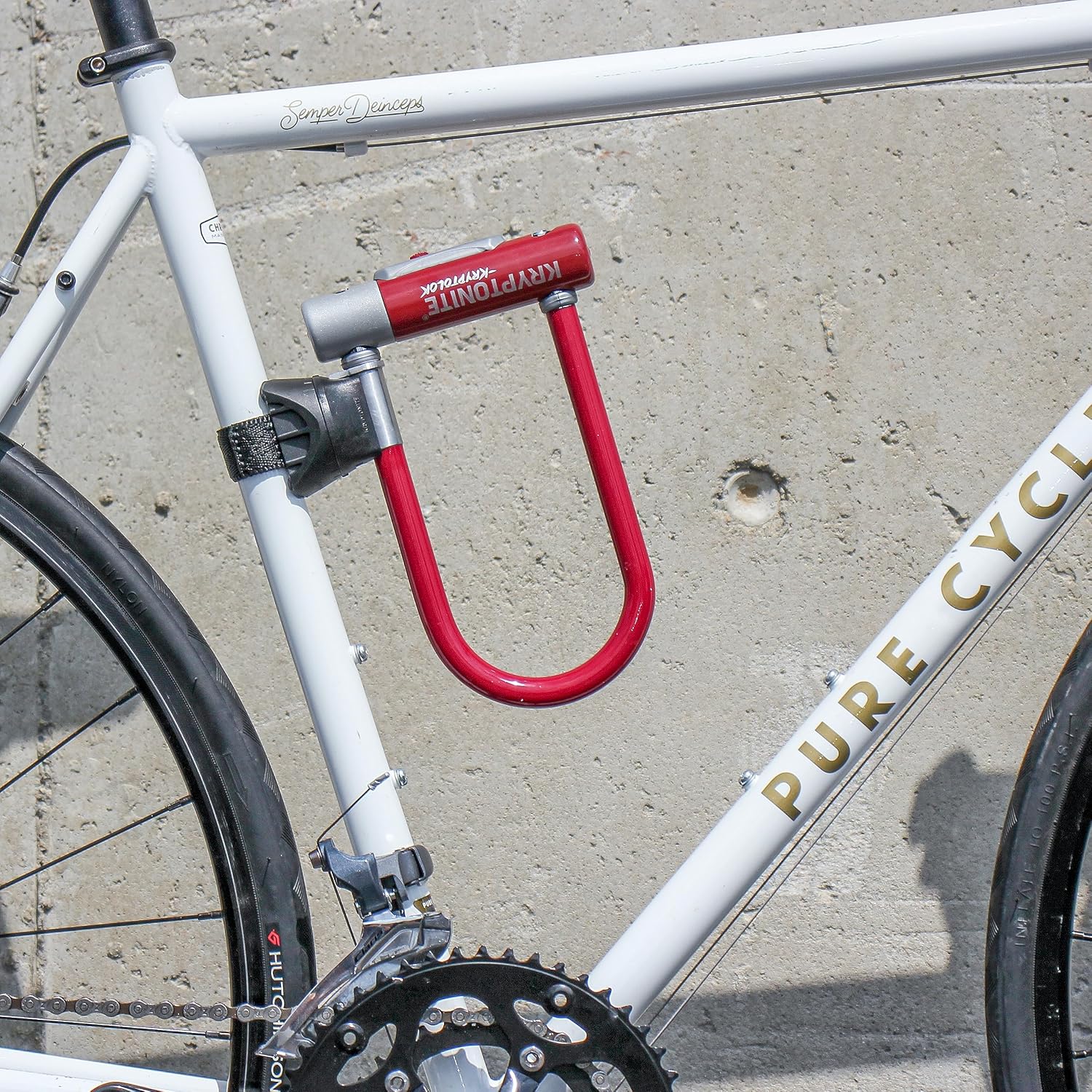 Kryptonite Kryptolok Mini-7 Bike U-Lock, Heavy Duty Anti-Theft Bicycle U Lock, 12.7mm Shackle with Mounting Bracket and Keys, High Security Lock for Bicycles Scooters
