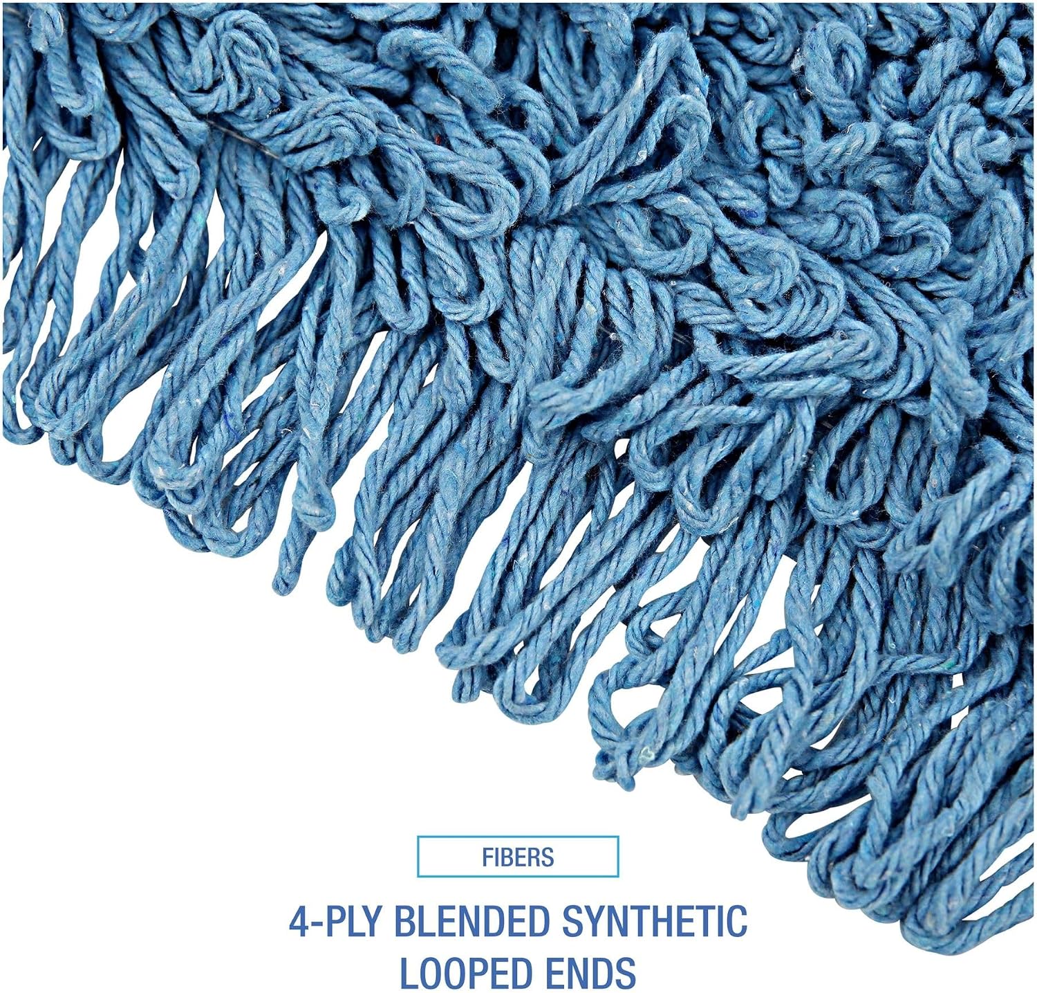 Boardwalk Dry Mopping Kit, 36 x 5 Blue Blended Synthetic Head