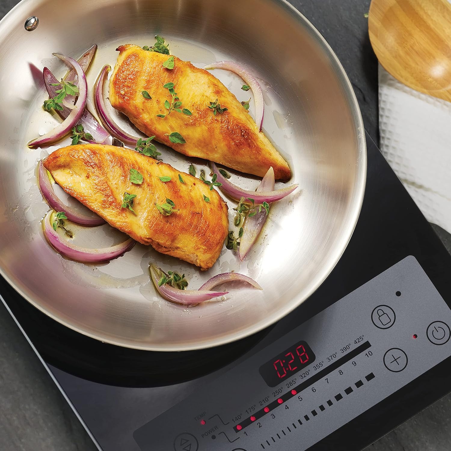 Tramontina Signature Tri-Ply Clad Stainless Steel 12-Inch Large Frying Pan | Induction-Ready Skillet, Dishwasher-Safe, NSF-Certified