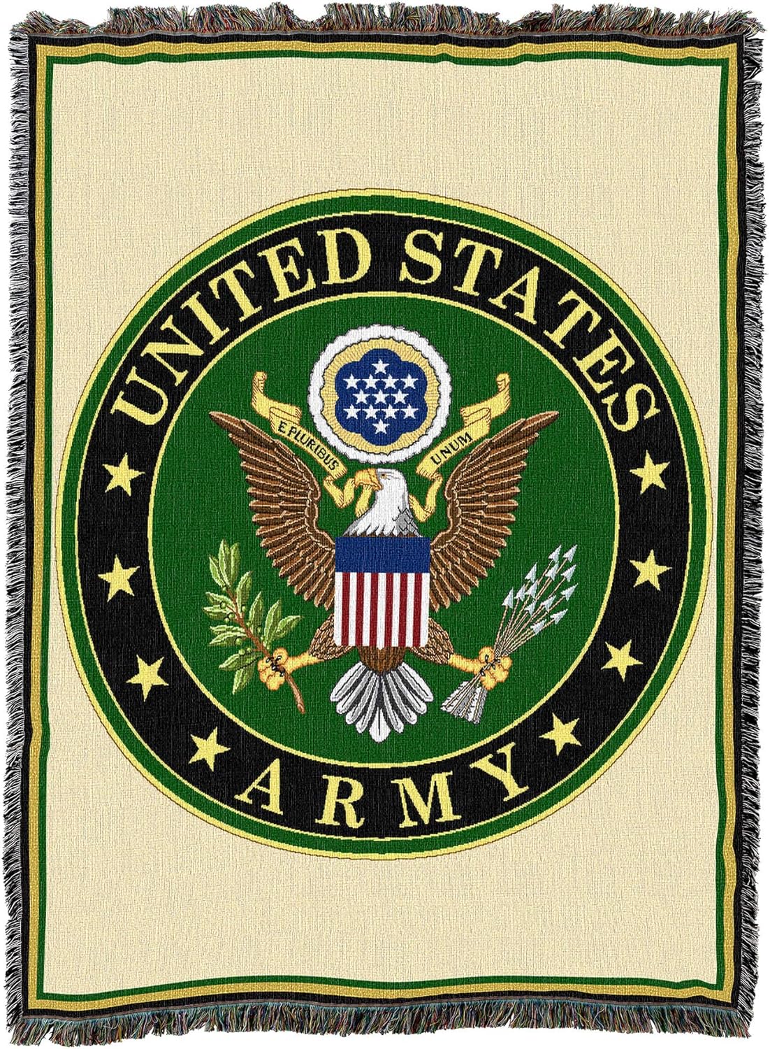 Pure Country Weavers US Army -Military Service Mark Seal Blanket Eagle - Gift Military Tapestry Throw Woven from Cotton - Made in the USA (72x54)