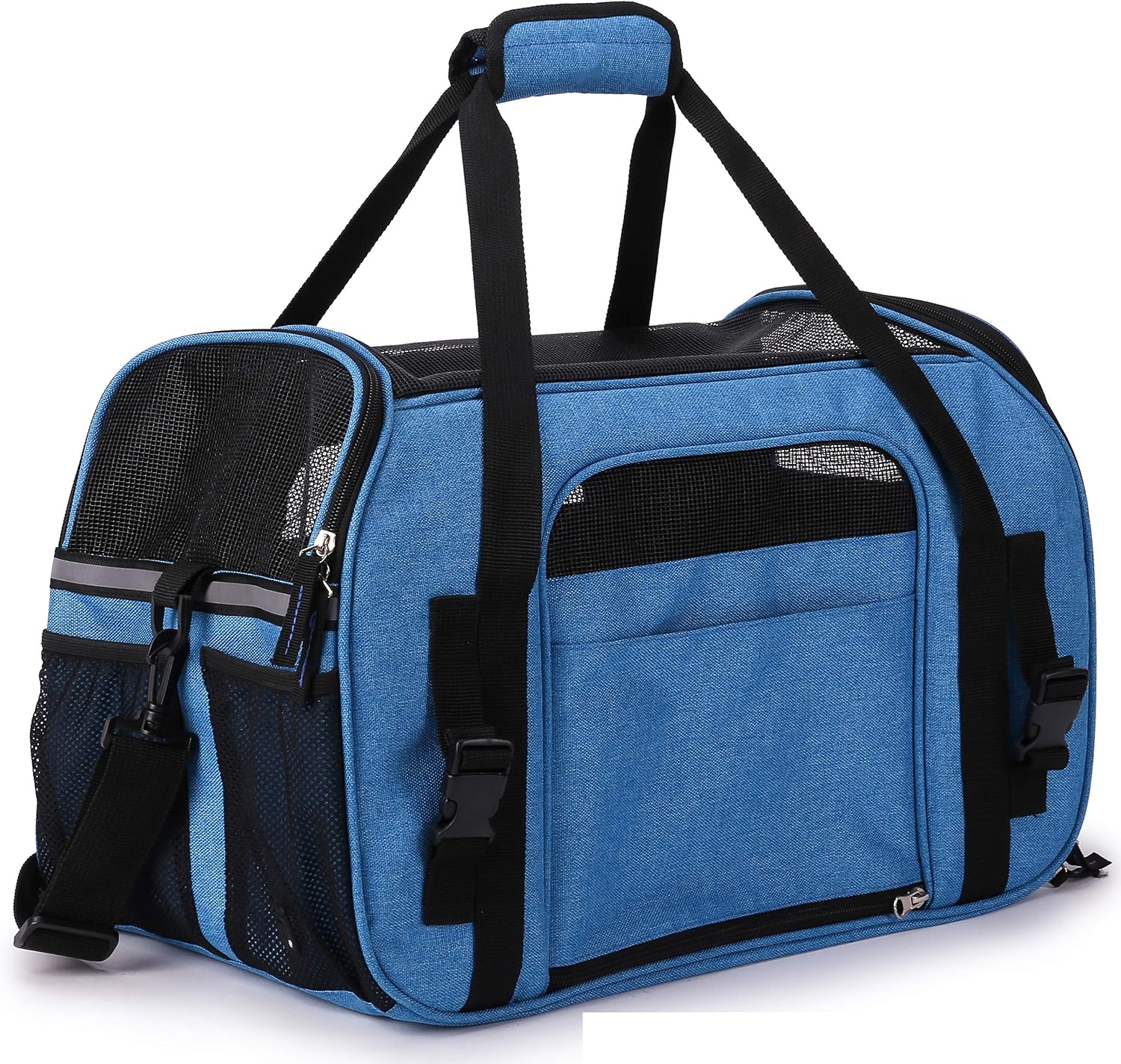 EliteField Soft-Sided Pet Carrier for Cats & Small Dogs (3-Year Warranty) | Airline Approved, Removable Bed & Cover, Built-In Leash, Luggage Sleeve, Seat Belt Loop, Waterproof, Durable, Foldable