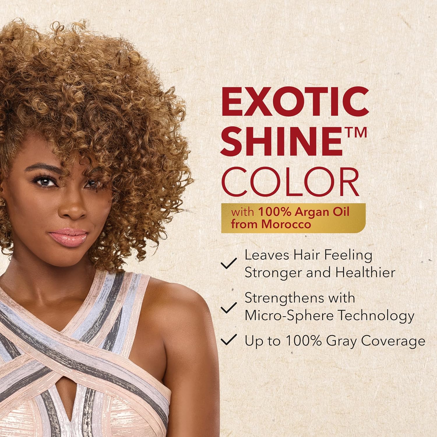 Creme of Nature, Exotic Shine Hair Color, 9.2 Light Caramel Brown, with Argan Oil from Morocco, 1 Application