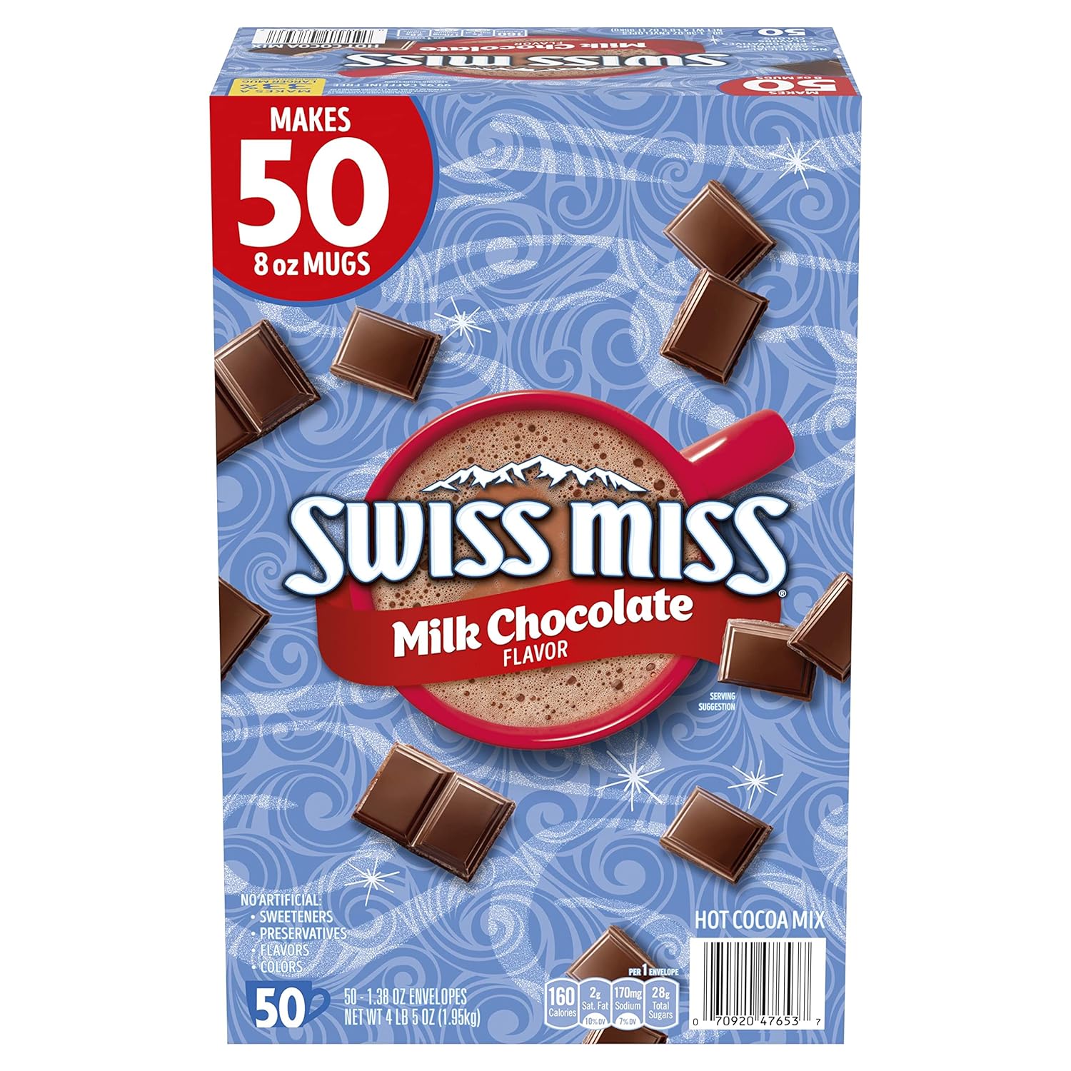 Swiss Miss Milk Chocolate Flavor Hot Cocoa Mix, 1.38 oz., 50-ct