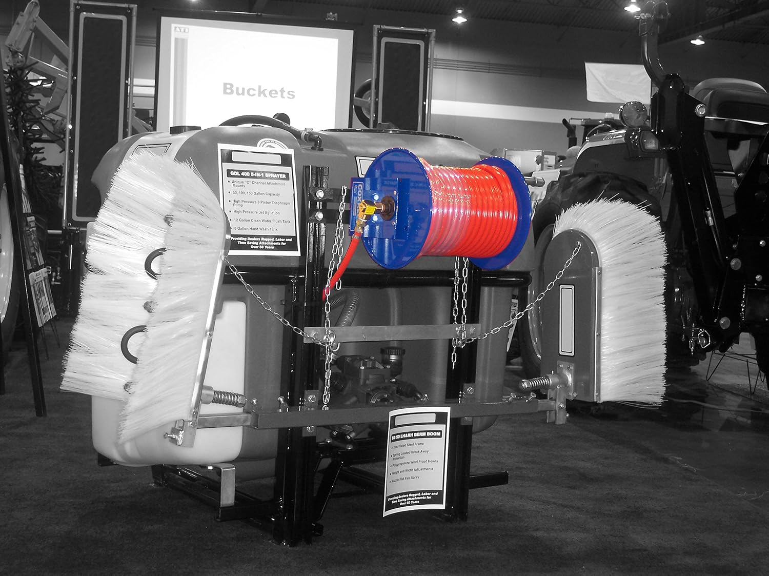 Coxreels 112-3-100 Hand Crank Hose Reel - Heavy-Duty Steel Frame for Stability - Adjustable Tension Brake for Controlled Operation- Fits 3/8 x 100 ft Hose - 12 x 18.25 x 13 inches
