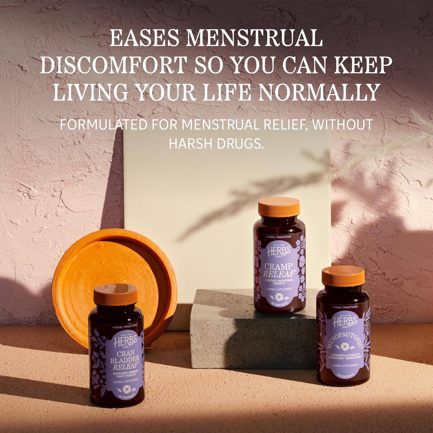 Herbs Etc. Cramp ReLeaf (Menstrual) Softgels - Cycle Support Supplement that Soothes Cramps - Black Haw