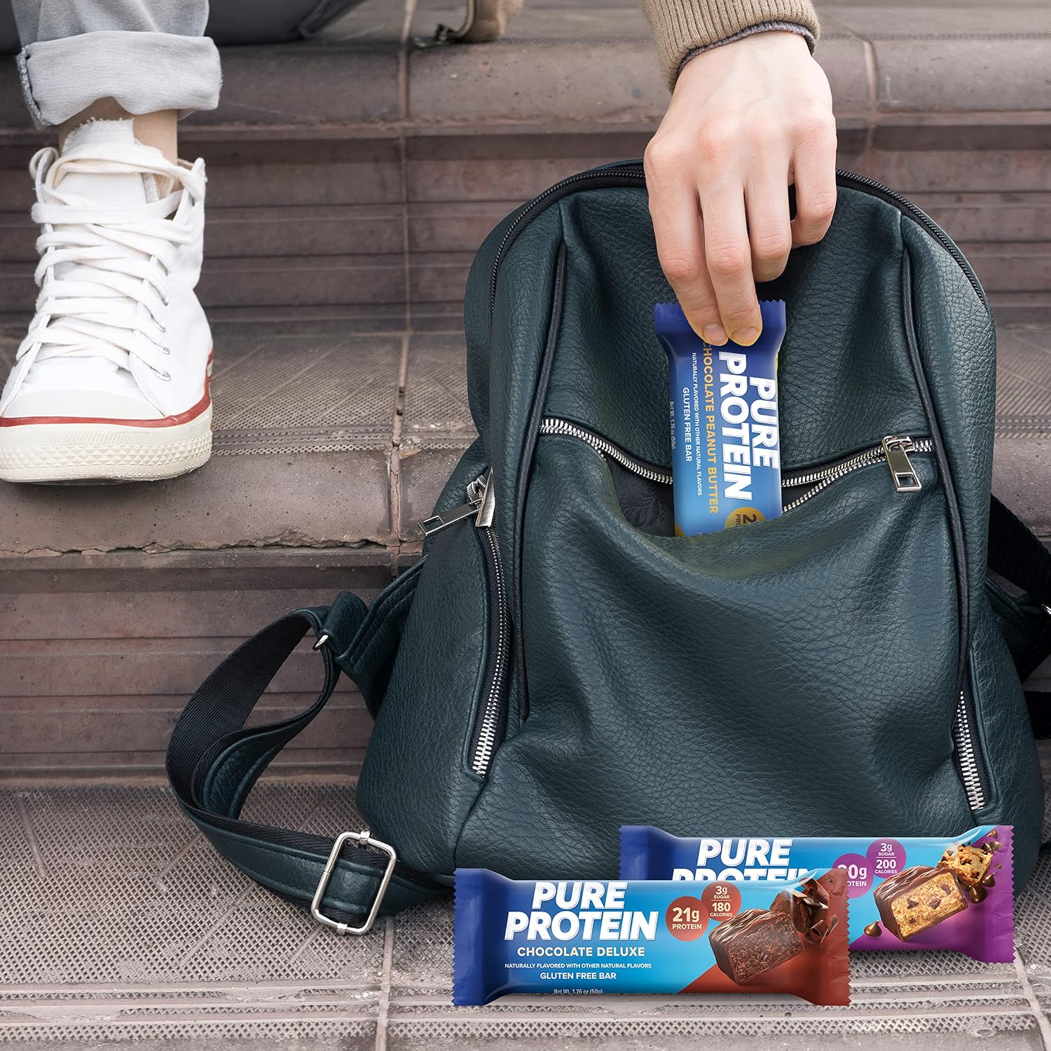 Pure Protein Variety Pack Protein Bars, 20g-21g Protein, Gluten Free, 18 Ct | 3g Sugar, 190 Calories, Low Sugar* High Protein Snack