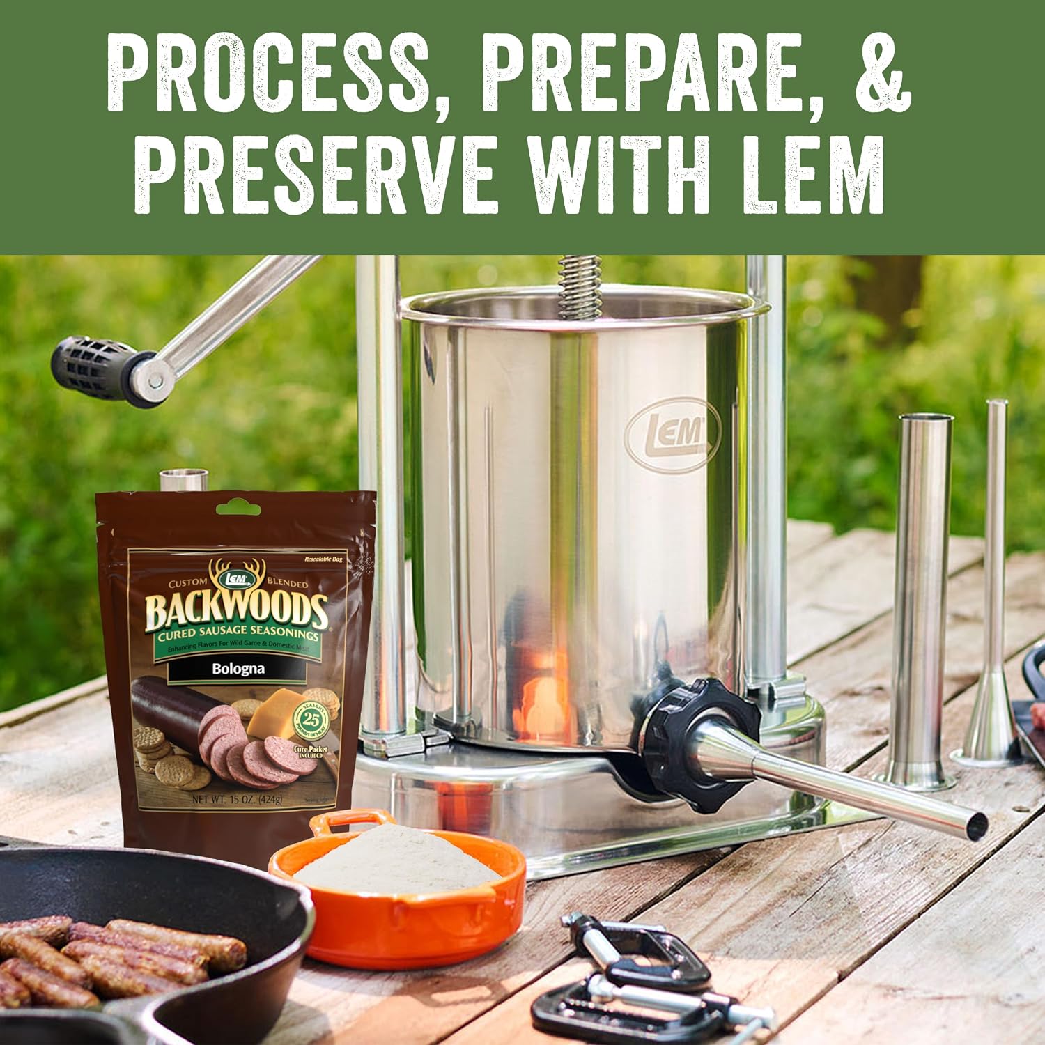 LEM Backwoods Cured Sausage Seasoning with Cure Packet, Jalapeno Summer Sausage