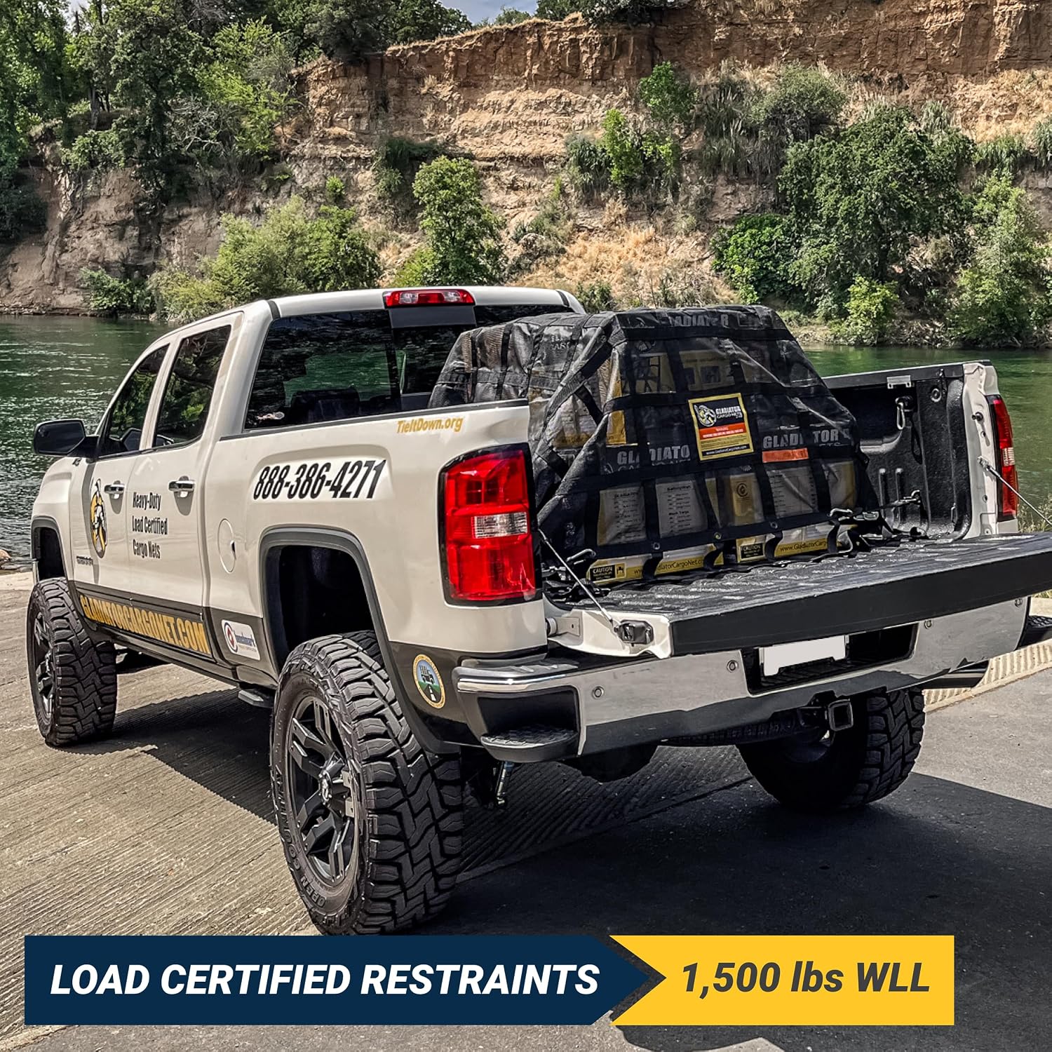 Heavy Duty Cargo Net - Truck Organizer-Interior-Roof Rack-Jeep-SUV- Baja-Camping -(GBN-100) 4' x 4'