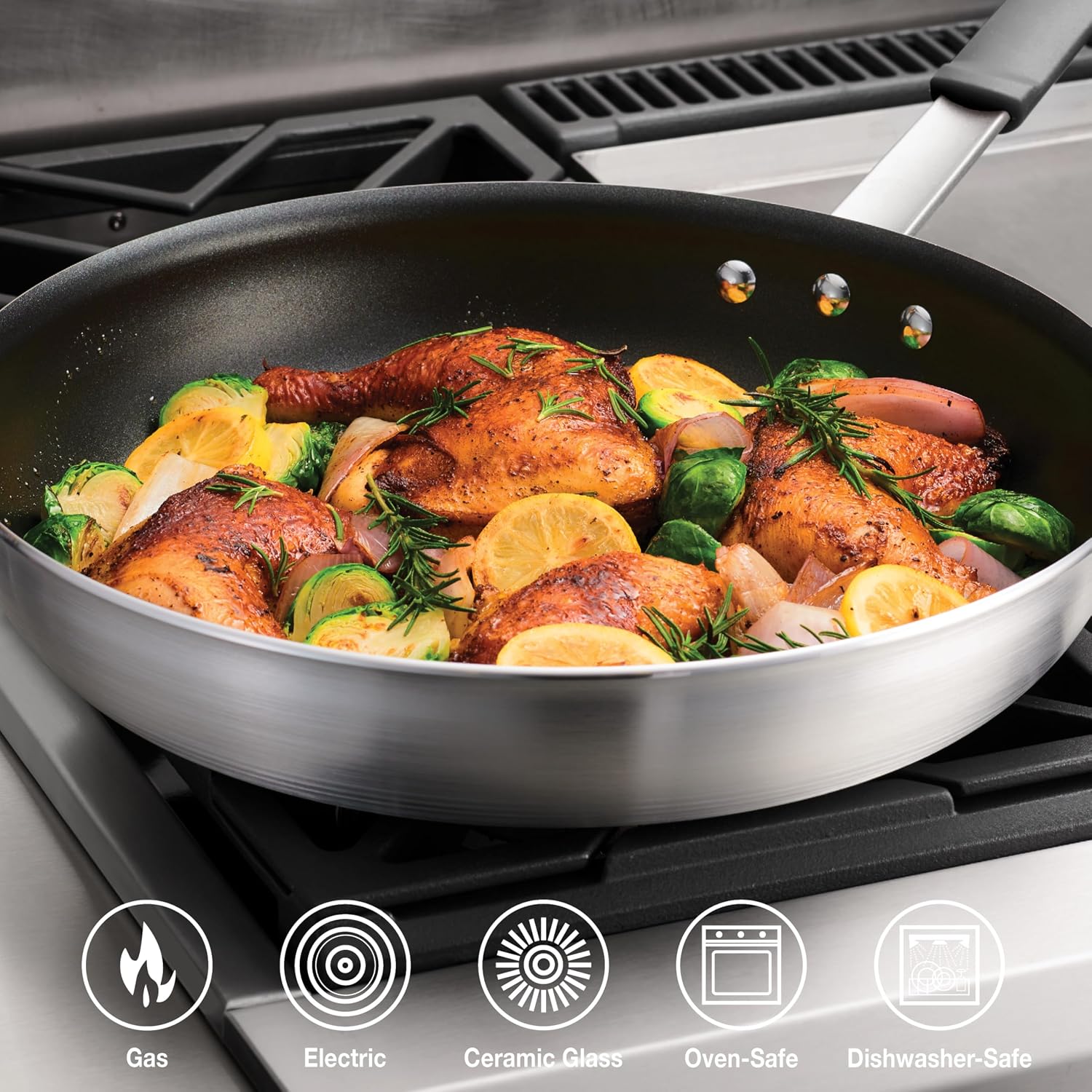 Tramontina Professional 8-Inch Non Stick Small Frying Pan | Heavy-Gauge Aluminum Skillet with Reinforced Nonstick Coating, Red Handle, Dishwasher and Oven Safe, Made in Brazil