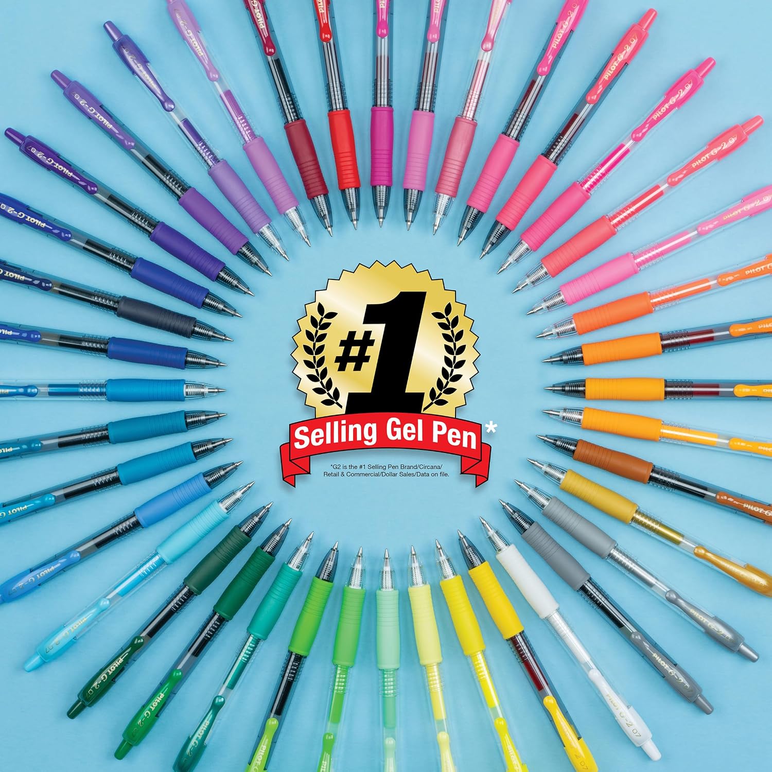 PILOT G2 Pens, 0.7mm, Black Ink, 12-Pack