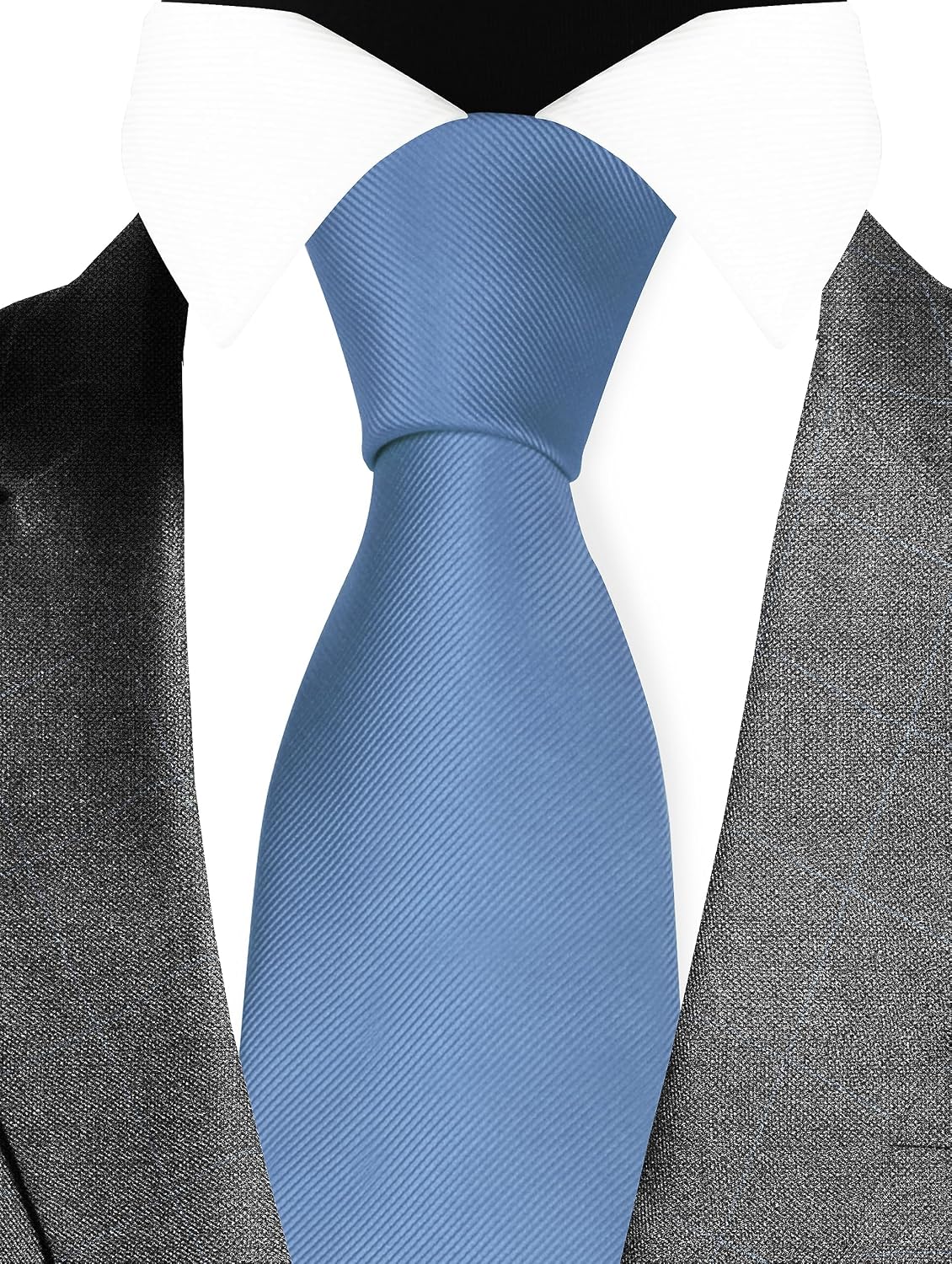 GUSLESON Classic New 3.15"（8cm） Men's Solid Color Necktie Wedding Business Tie + Gift Box