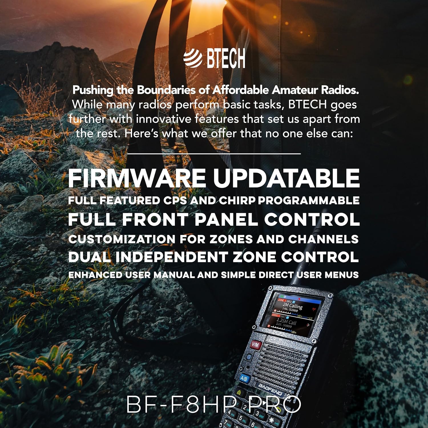 BAOFENG BF-F8HP PRO 10 W Tri-Band Two-Way Radio – UV-5R 7th Gen, 1000 Channels, GPS & NOAA Weather, Aviation/VHF/UHF/1.25 m Scanner, IP54 Rugged