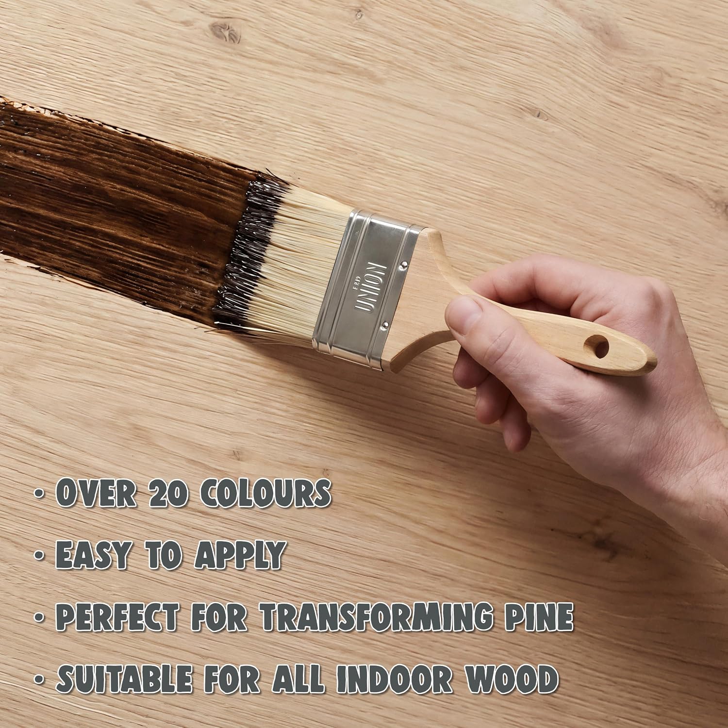 Littlefair's Wood Stain Water Based - 8.5oz/250ml - Indoor Furniture Stain Light & Dark Finishes - Special Non Toxic & Eco Friendly Formula - Wood Stain for Crafts - Color: Antique Stripped Pine