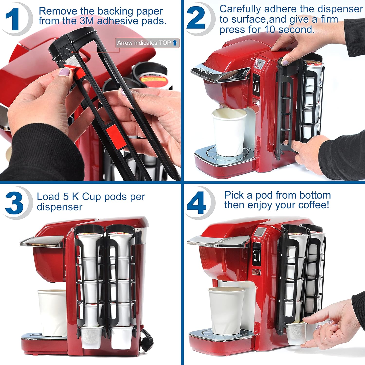 STORAGENIE Coffee Pod Holder for Keurig, Stores 10 Pods