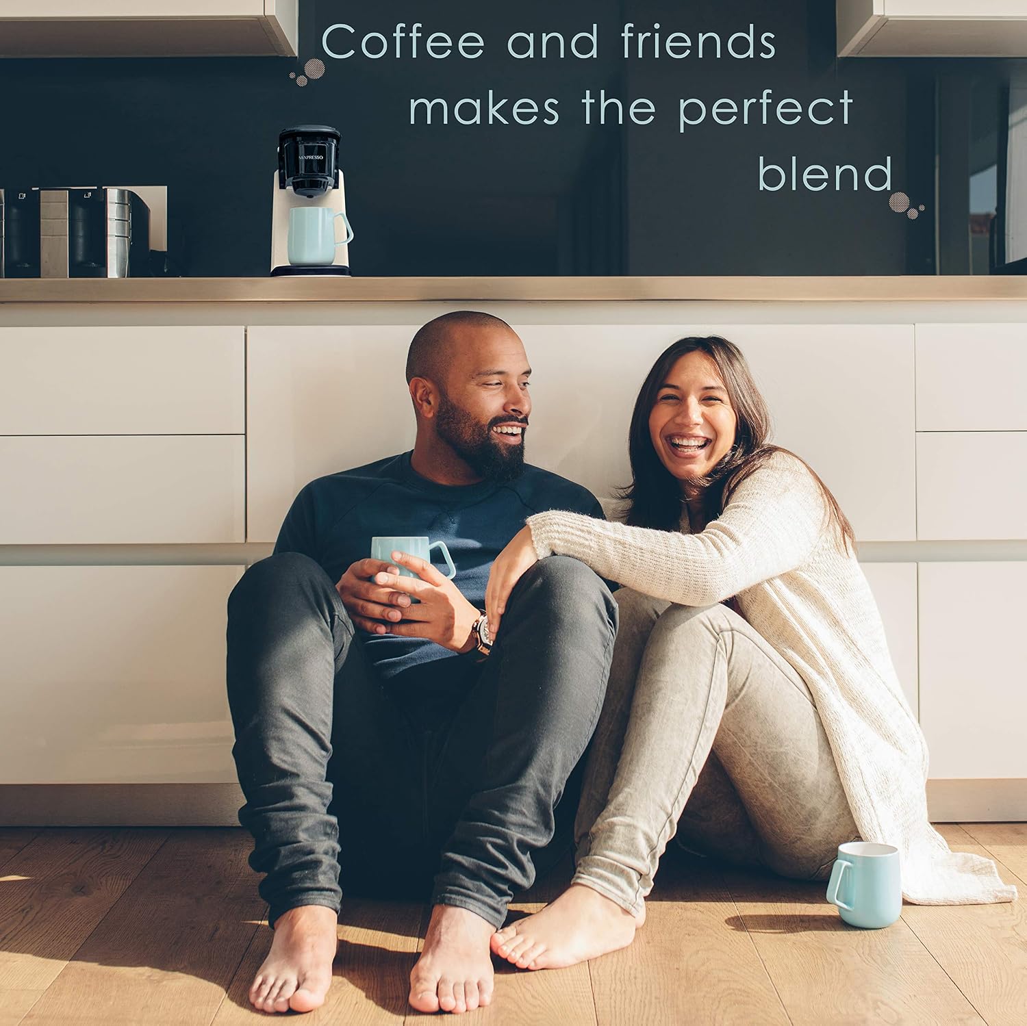Mixpresso Single Serve Coffee Maker K Cup Coffee Maker for K Pods & Grounds | Compact 800W White Coffee Machine with 14 Oz Water Tank, Fast Brew & Auto Shut-Off, Small Design for Travel RV, Office& Dorm
