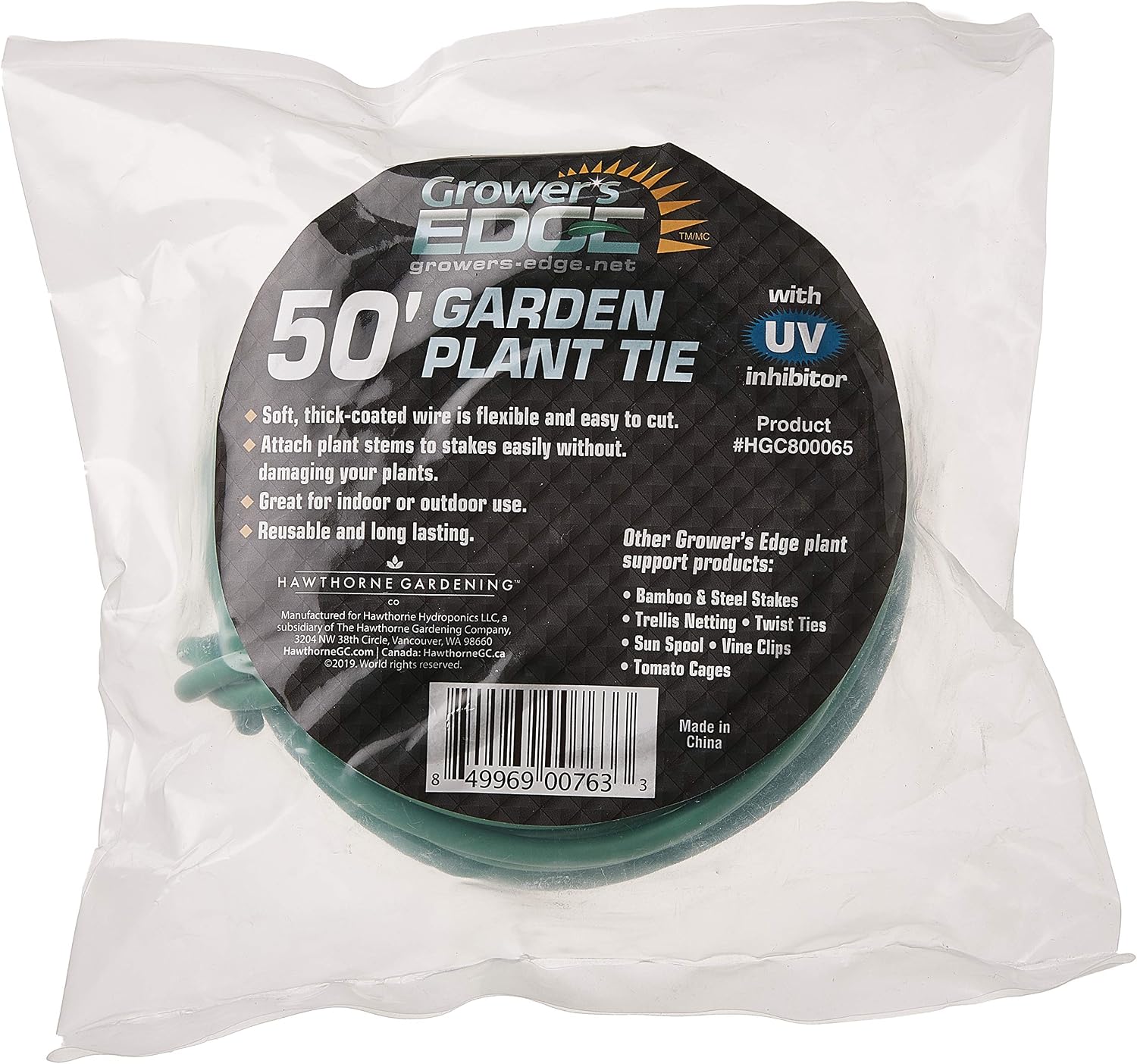 Grower's Edge Garden Plant Tie - Soft Wire with UV Inhibitor, 250'