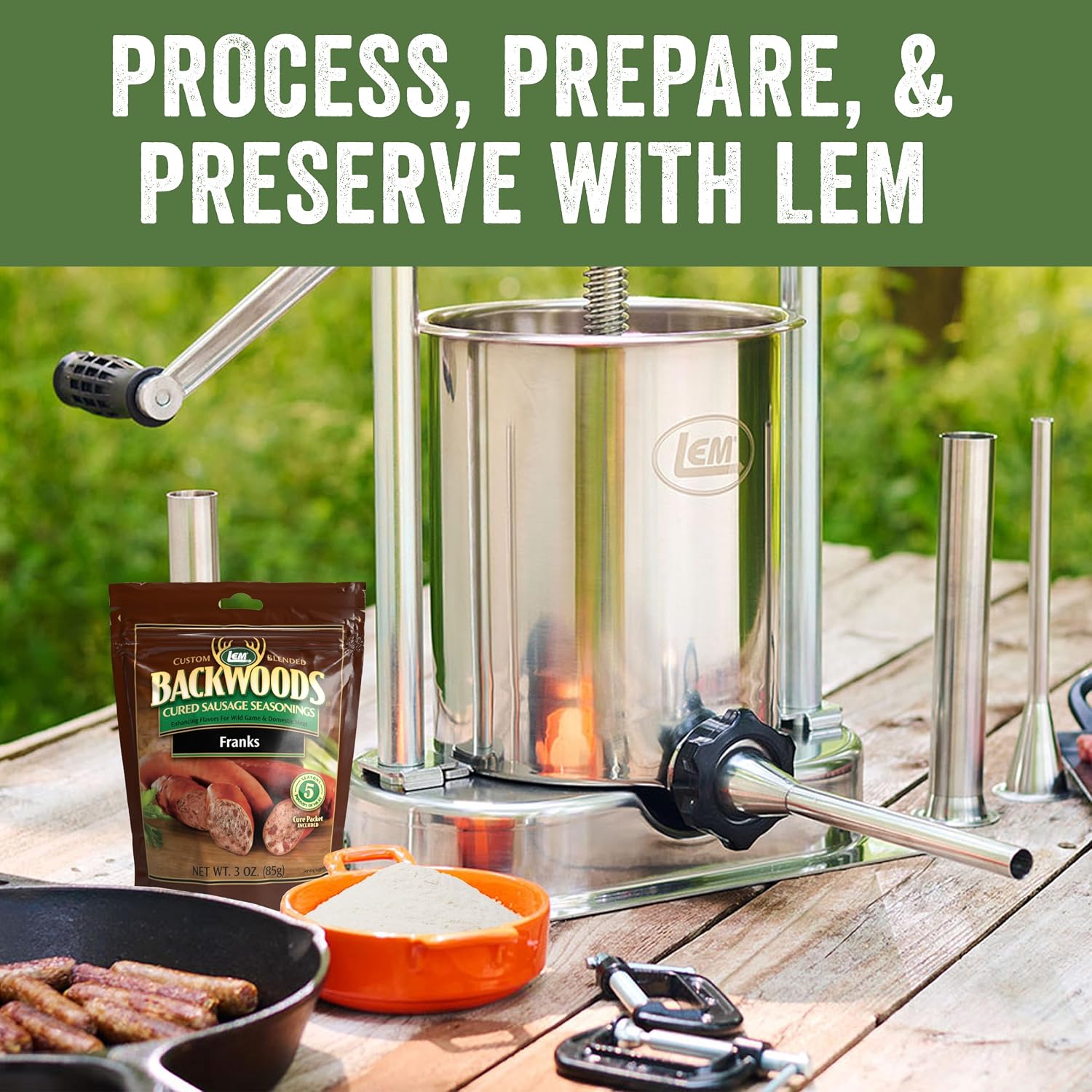 LEM Backwoods Cured Sausage Seasoning with Cure Packet, Jalapeno Summer Sausage