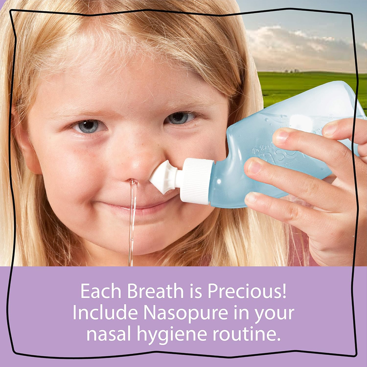 DR HANA'S NASOPURE Nasal Wash, “The Nicer Neti Pot” Little Sampler Sinus Wash Kit, Comfortable Rinse, 4 Oz