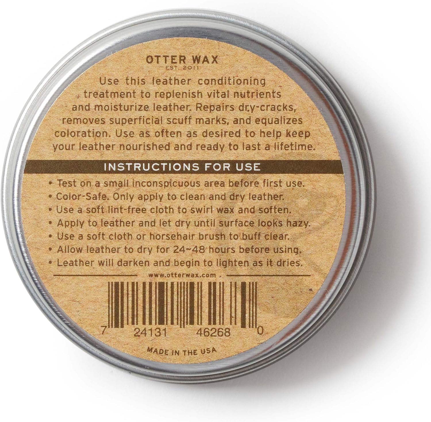 Leather Salve | Leather Cleaner & Conditioner | All-Natural Balm for Furniture, Boots, Jackets, Shoes & Bag