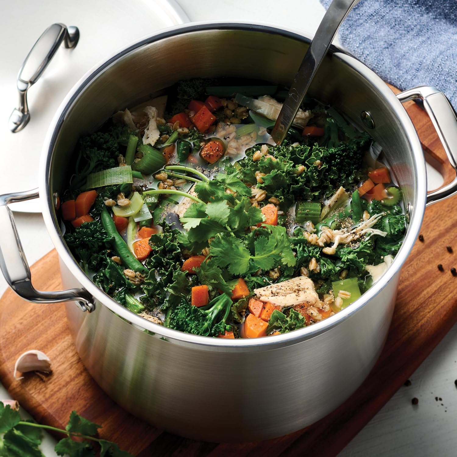 Tramontina Gourmet Stainless Steel 12-Quart Stock Pot with Lid