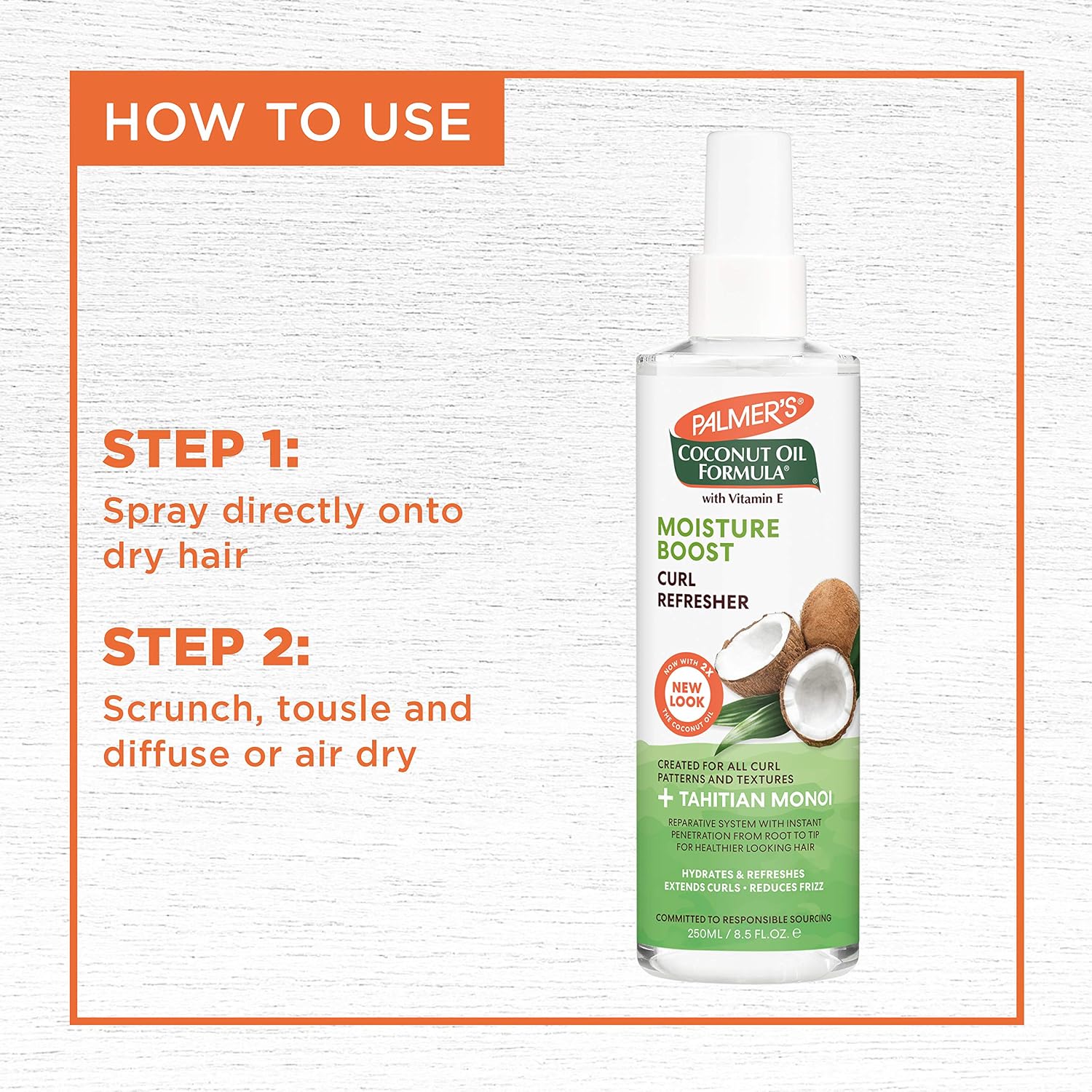 Palmer's Coconut Oil Moisture Boost Curl Refresher Spray (8.5 Ounces)