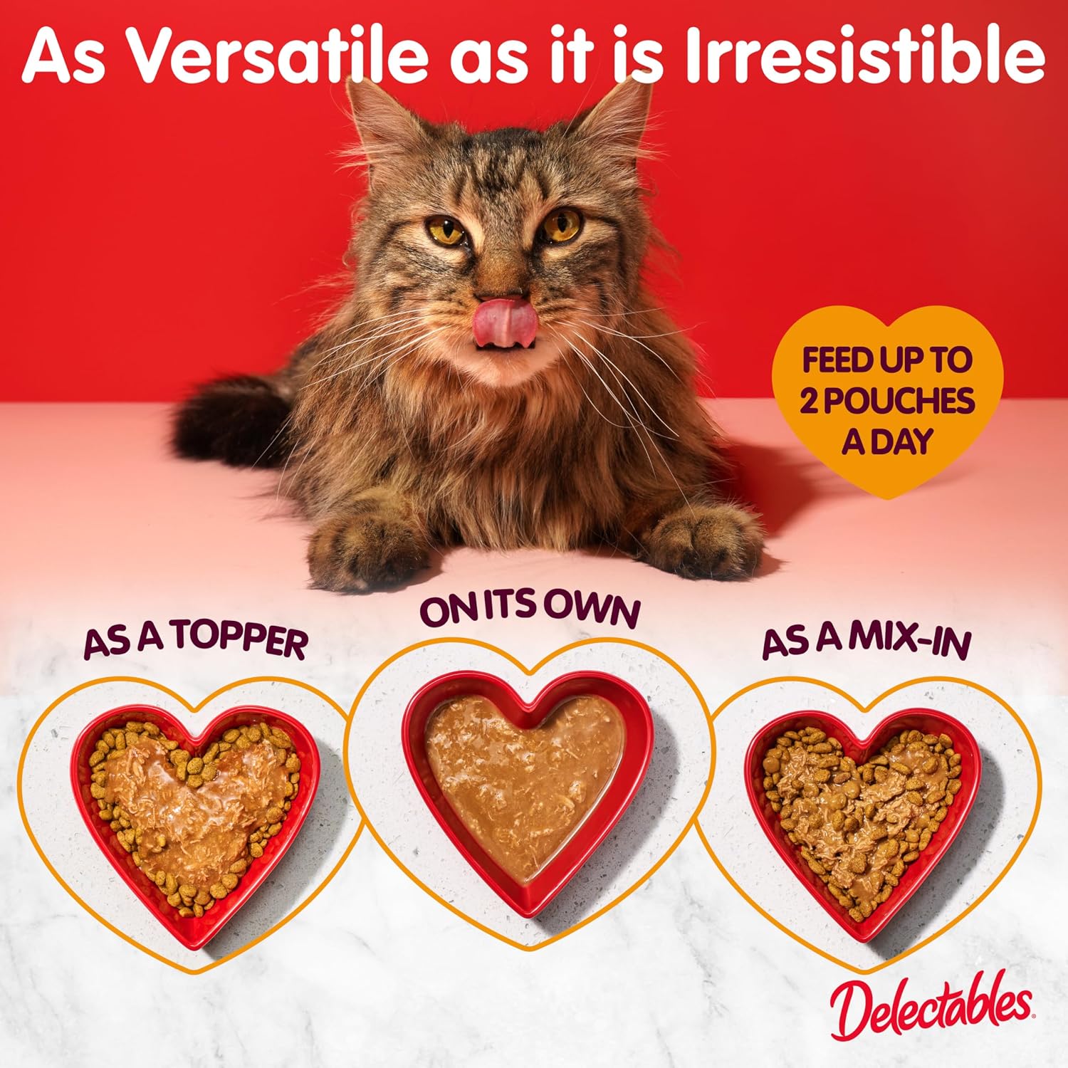 Delectables Lickable Treat Bisque Senior 10+ Wet Cat Treat with Real Tuna & Chicken, Food Topper, Hydrating, Grain-Free, No Fillers, By-Products, Added Preservatives, 1.4oz Pouch, 12ct