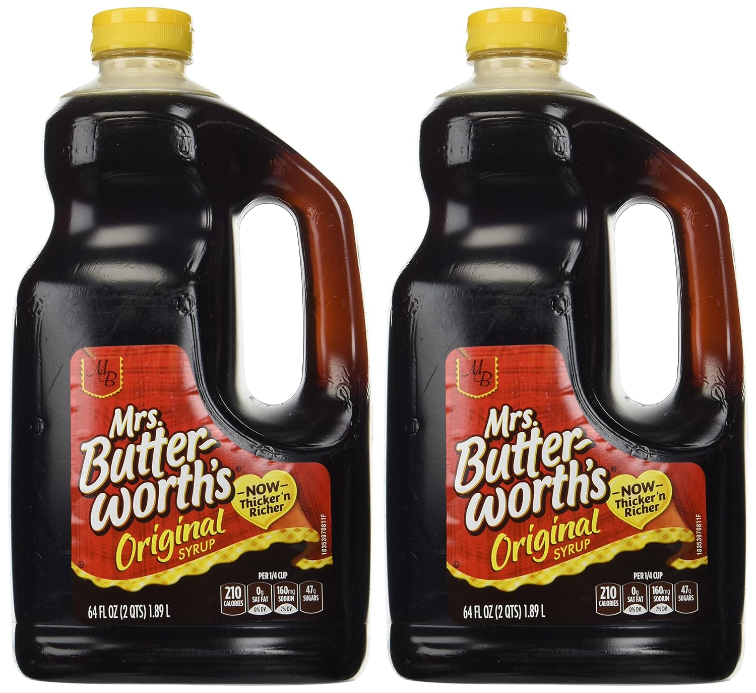 Mrs. Butterworth's original syrup, Thick-n-Rich!,64 fl oz Jug,pack of 2