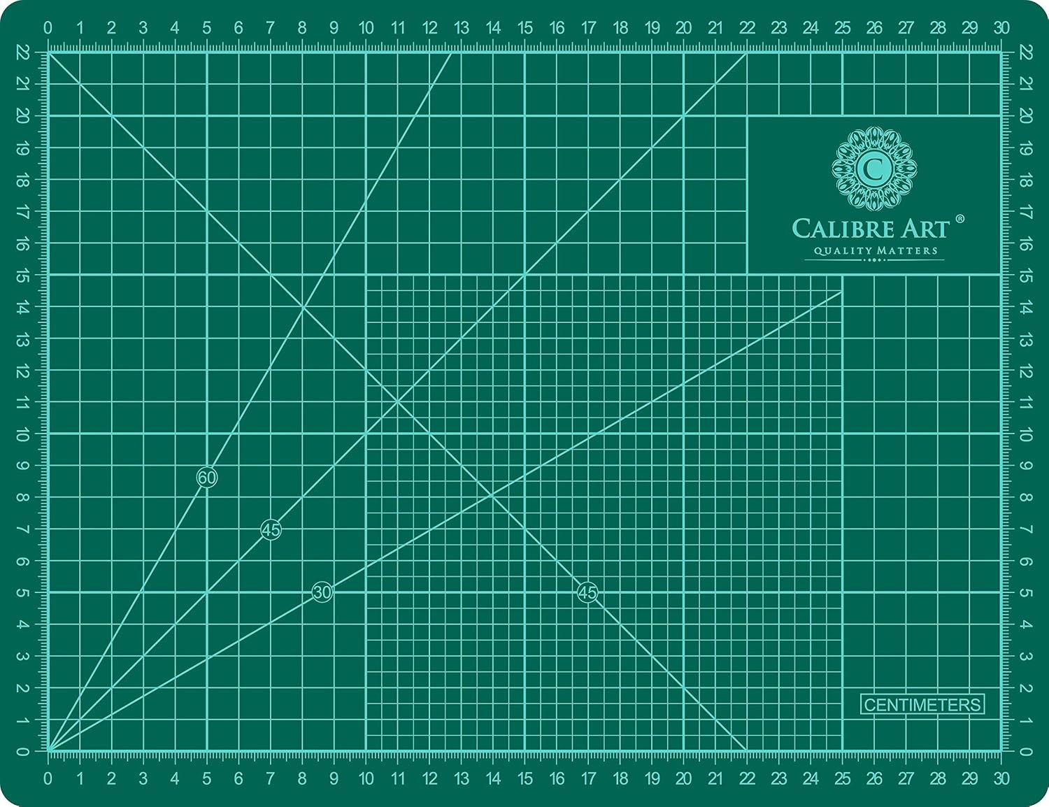 Calibre Art Self Healing Rotary Cutting Mat, Full 24x36, Best for Quilting | Ideal for Quilting and Sewing, Thick, Warp-Proof & Odorless, EN 71-3 Certified. Not From China.