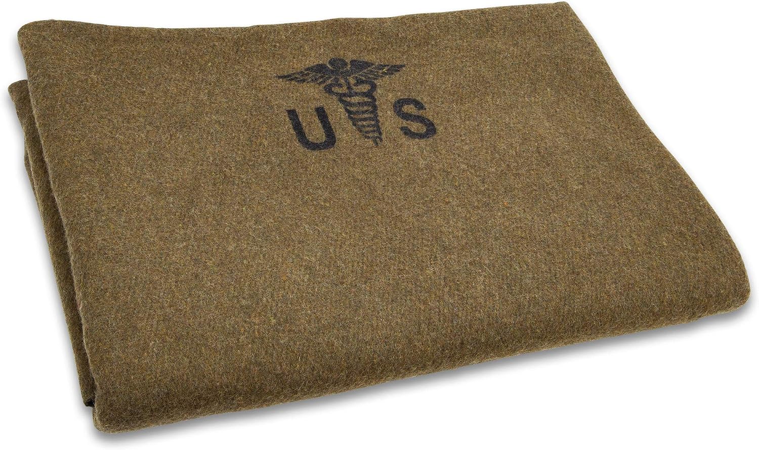 Reproduction US Army Medic Wool Blanket - Military Specs | 80% Wool Construction, Printed Logo, Great for Camping, Survival, Sporting Events