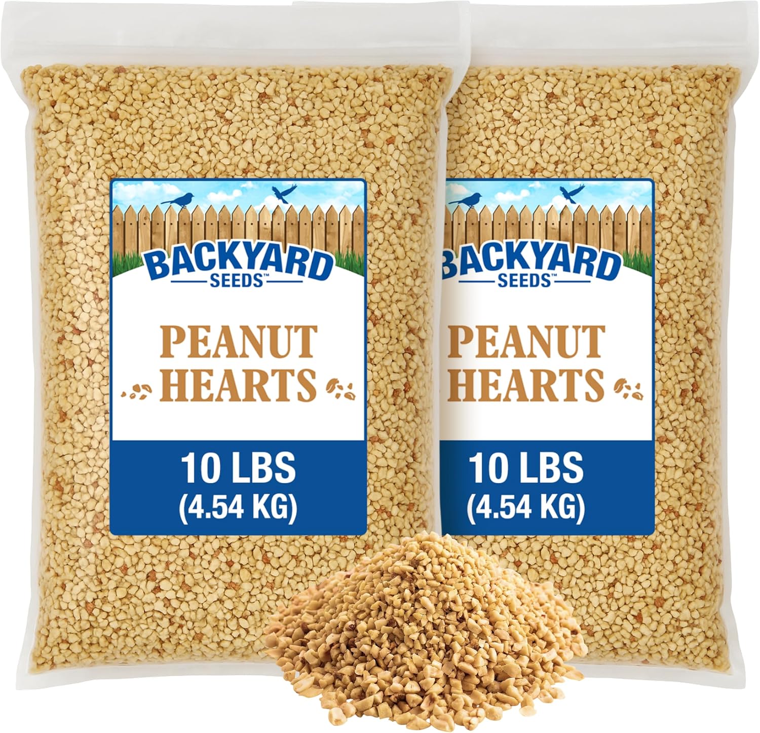 CountryMax Backyard Seeds Shelled Whole Peanuts for Woodpeckers, Birds, Squirrels & Wildlife – Premium Wild Animal Food, 10 lbs Bag
