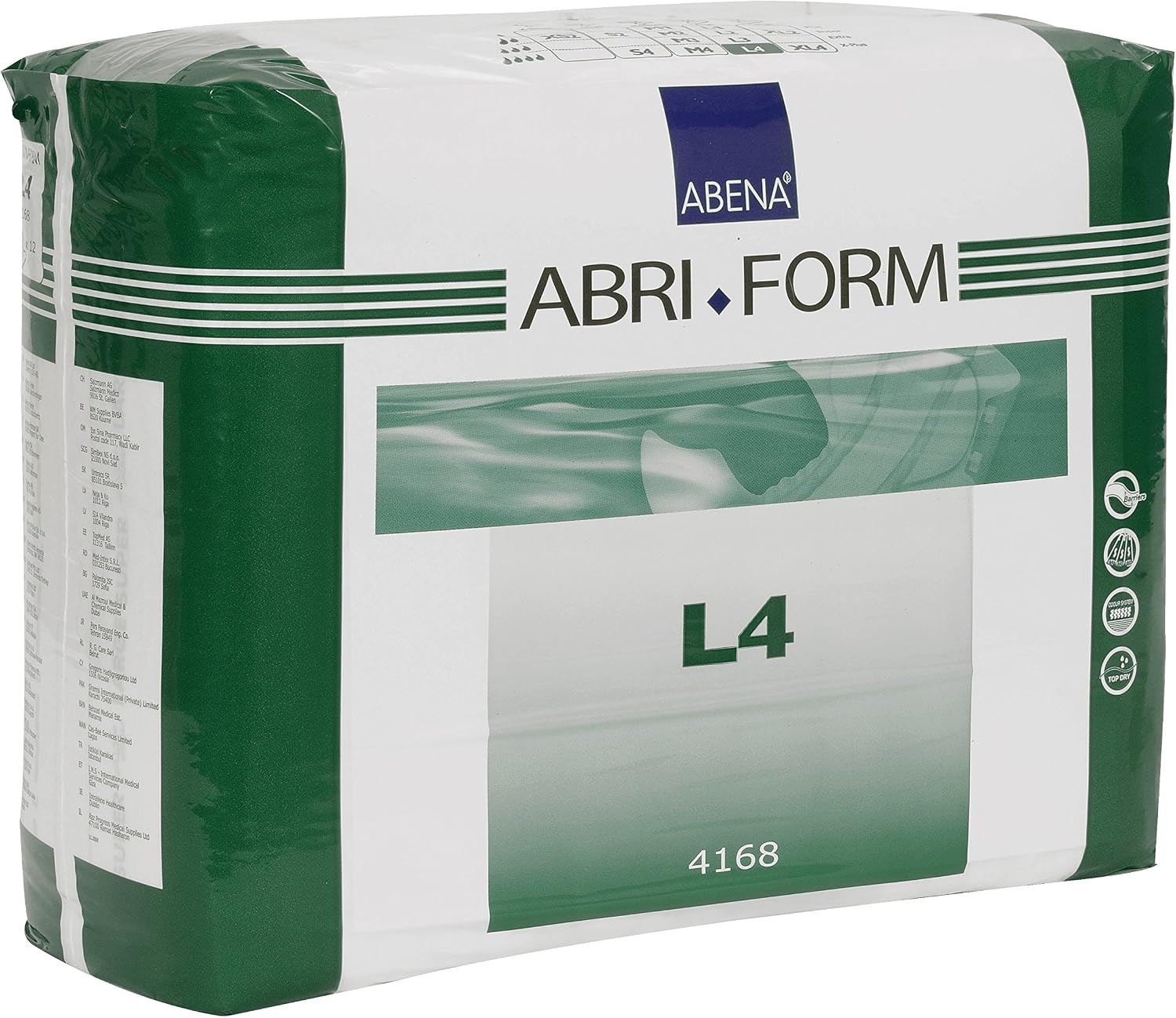 Abena Abri-Form Comfort Plastic-Backed Briefs, Level 4, (Medium To Large Sizes) Medium, 14 Count | Disposable