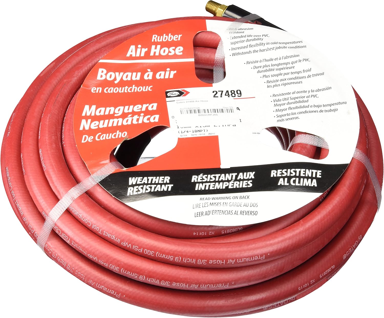 Gates 27489 Safety Stripe Standard Air Service Hose