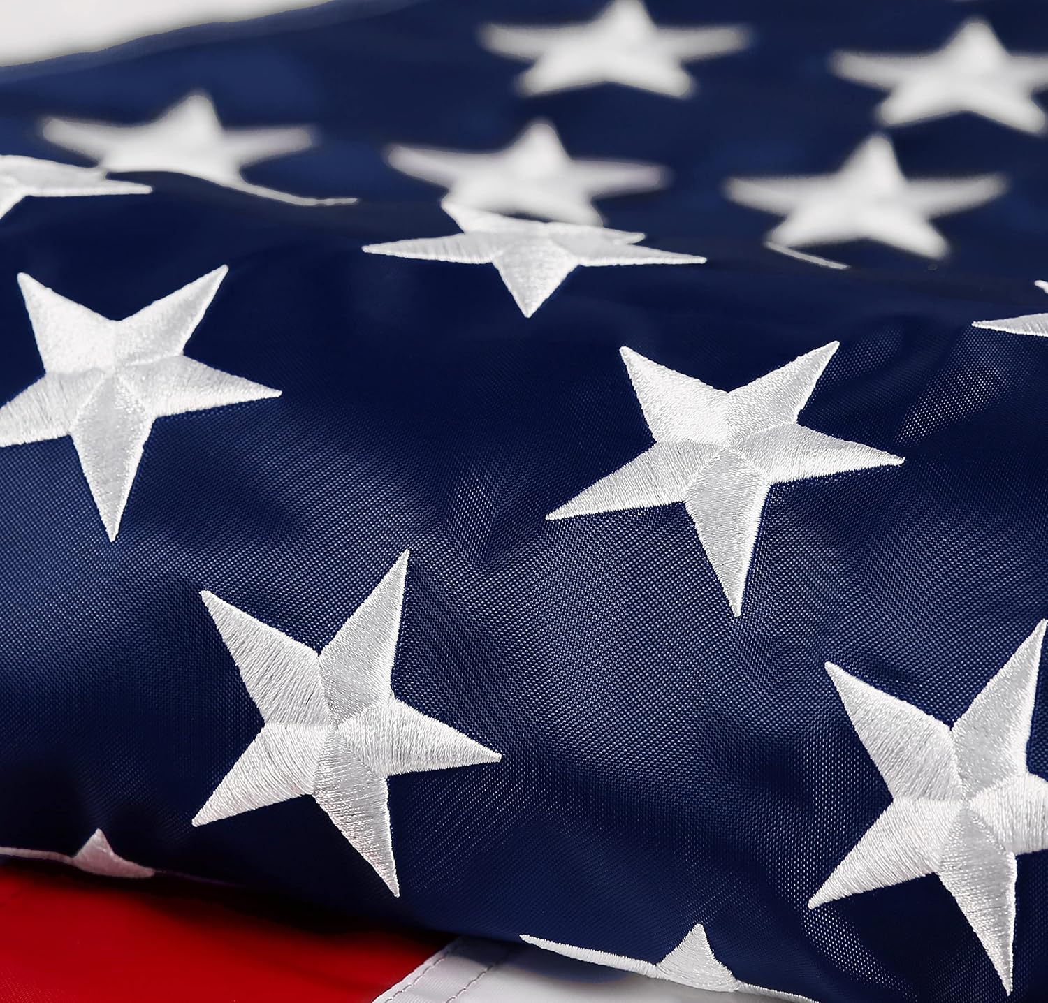 American Flag 6x10 ft: Long Lasting and Heavy Duty Nylon US Flags | Embroidered Stars, Sewn Stripes, Brass Grommets, UV Protection Perfect for Outdoors! USA Flag