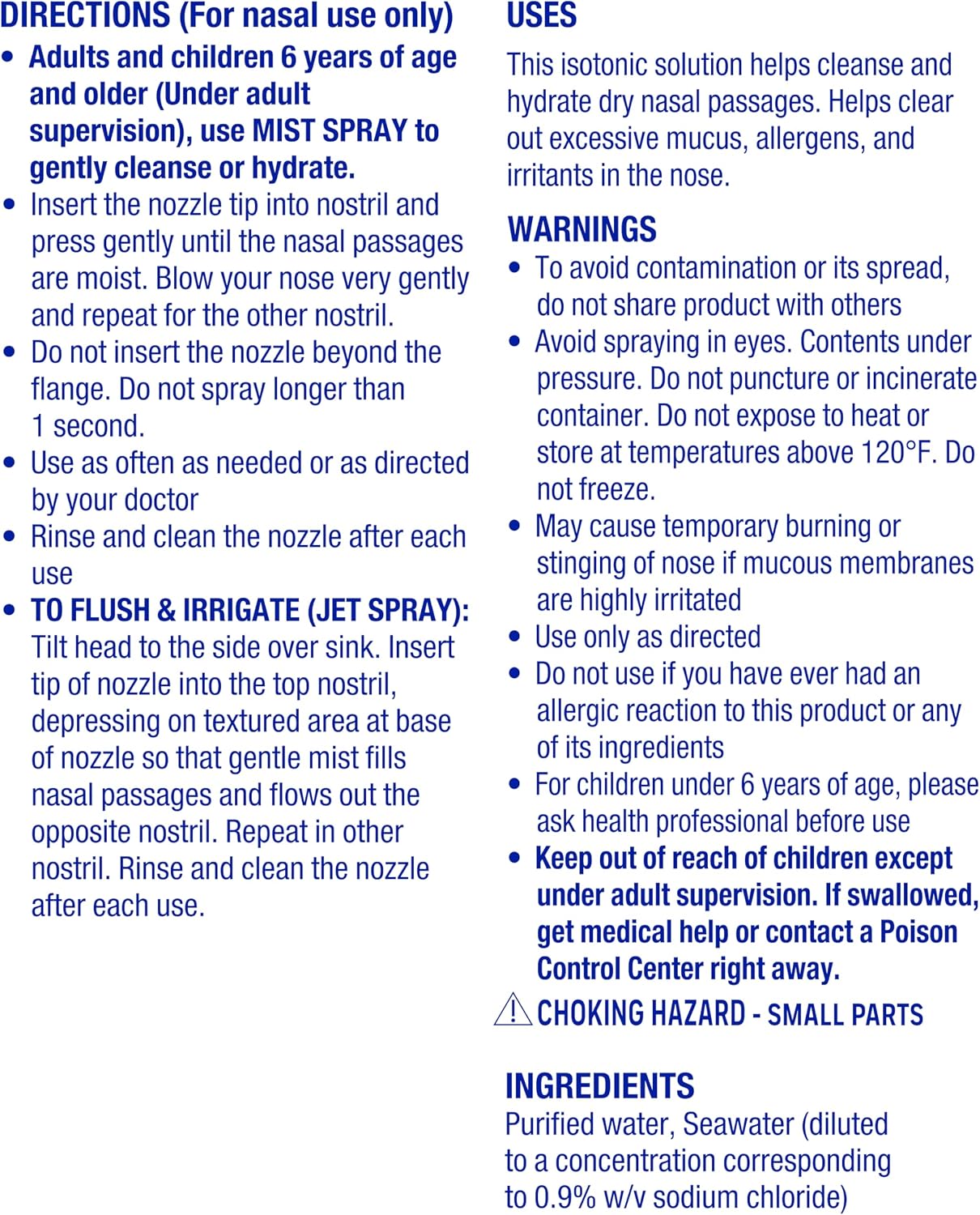 Afrin Saline Burst Moisturizing Daily Nasal Mist, Isotonic Seawater Saline Nasal Spray with Dual Nozzle for Everyday Congestion Relief and Dry Nose