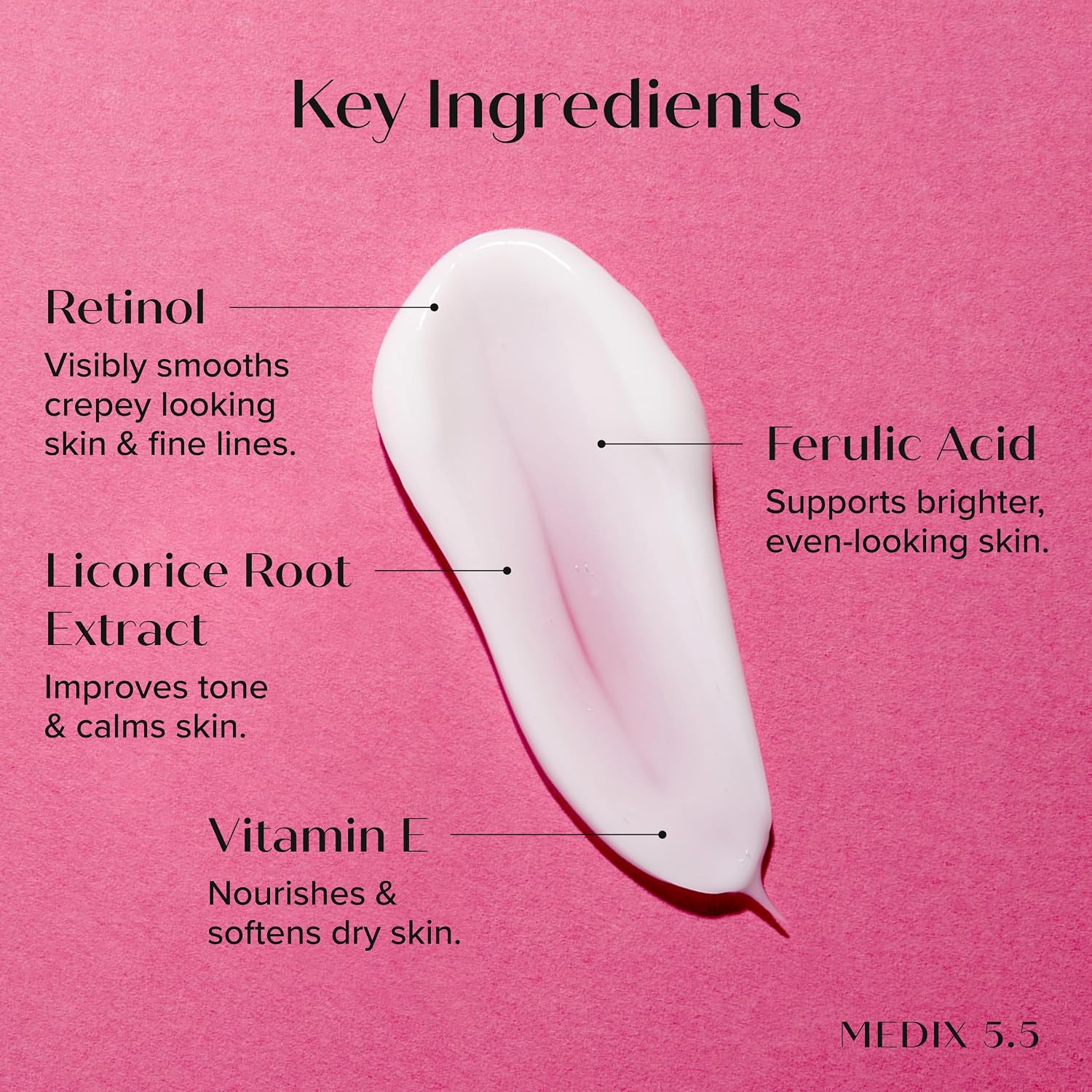MEDIX 5.5 Collagen Cream Skin Care Face Lotion & Body Lotion For Dry Skin | Anti Aging Collagen Peptides Firming Cream Body Moisturizers Lifts, Firms, & Tightens For Younger Looking Skin, 15 Fl Oz