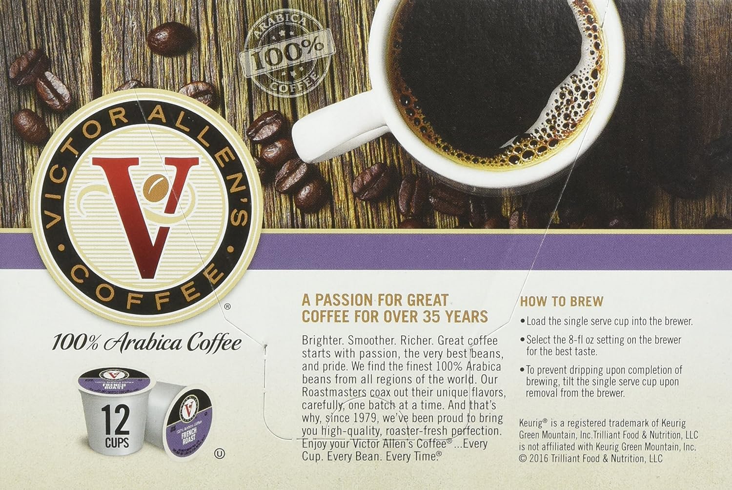 Victor Allen's Coffee Morning Blend, Light Roast, 12 Count, Single Serve Coffee Pods for Keurig K-Cup Brewers