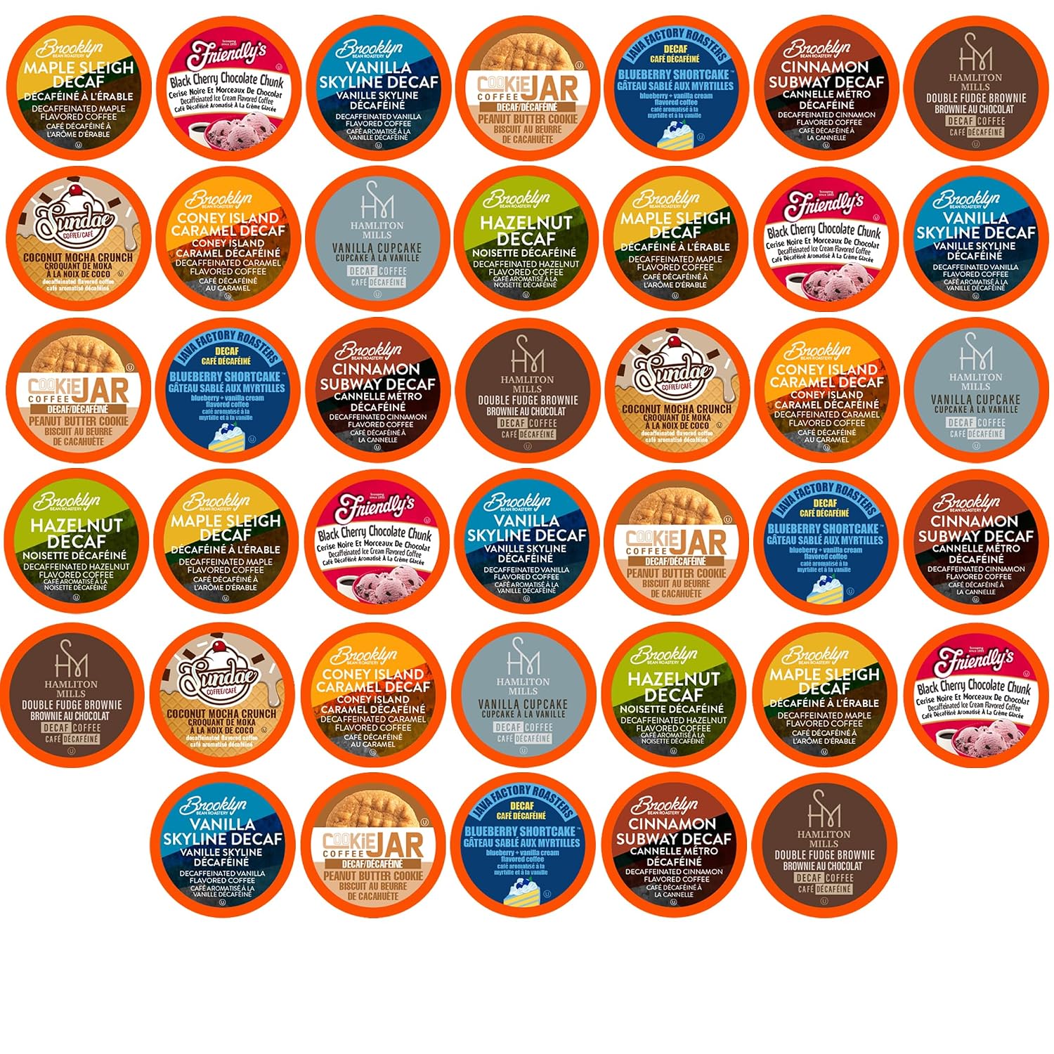 Two Rivers Coffee Flavored Coffee Pods Compatible with Keurig K Cup Brewers, Assorted Variety Pack Flavored Coffee, 40 Count