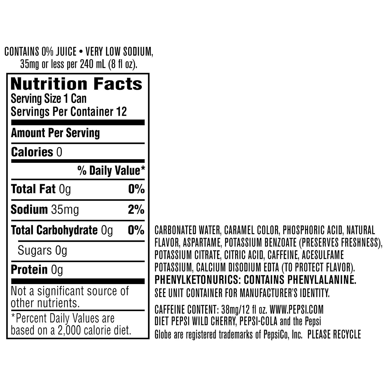 Diet Pepsi, 12 Fl Oz Cans, 12 Pack