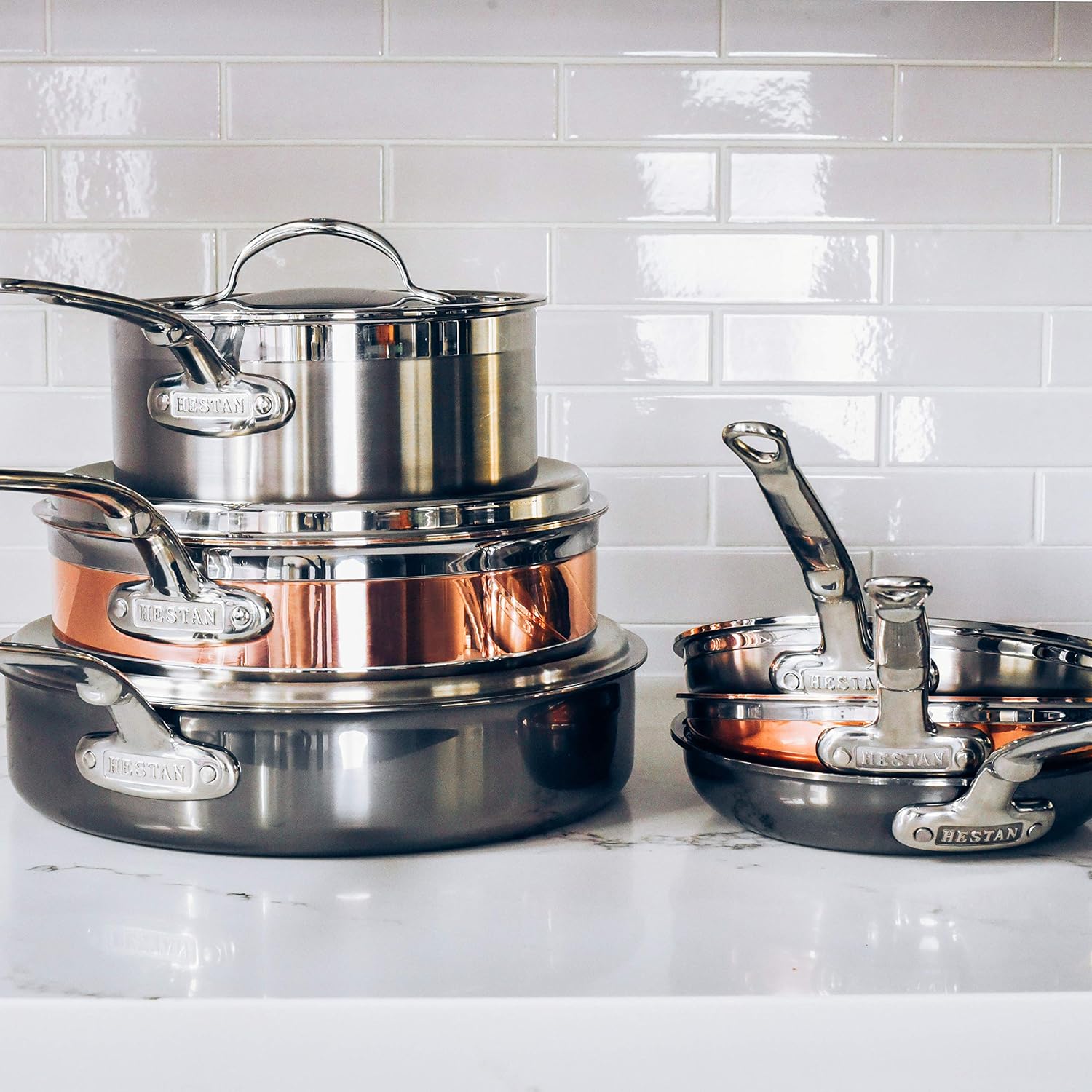 Hestan ProBond Forged - Professional Clad Stainless Steel Frying Pan, 12.5-Inch, Induction Compatible