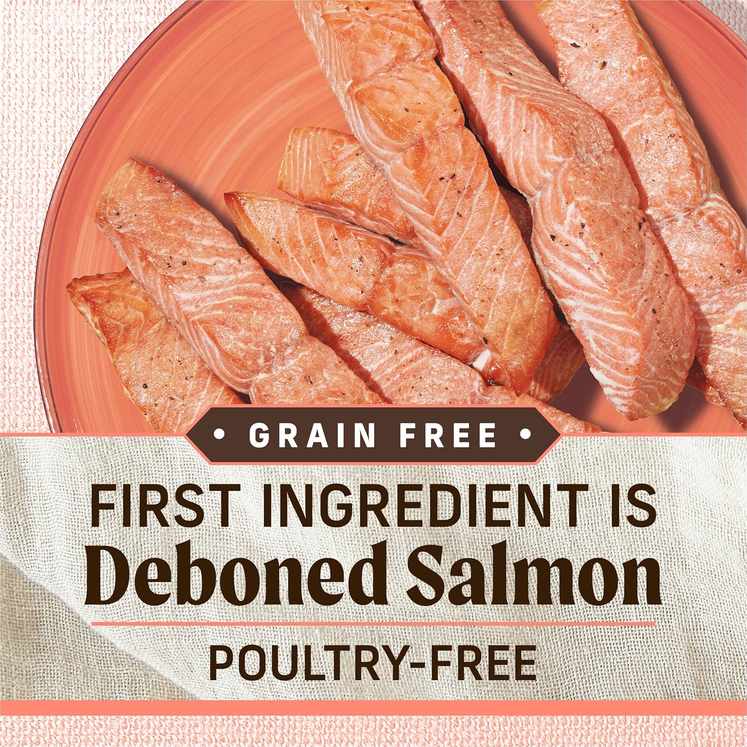 Merrick Lil' Plates Salmon Sweet Potato Dog Food 12 lb Bag | Premium, grain-free salmon and sweet potato kibble crafted with high protein and healthy fats for small breed dogs