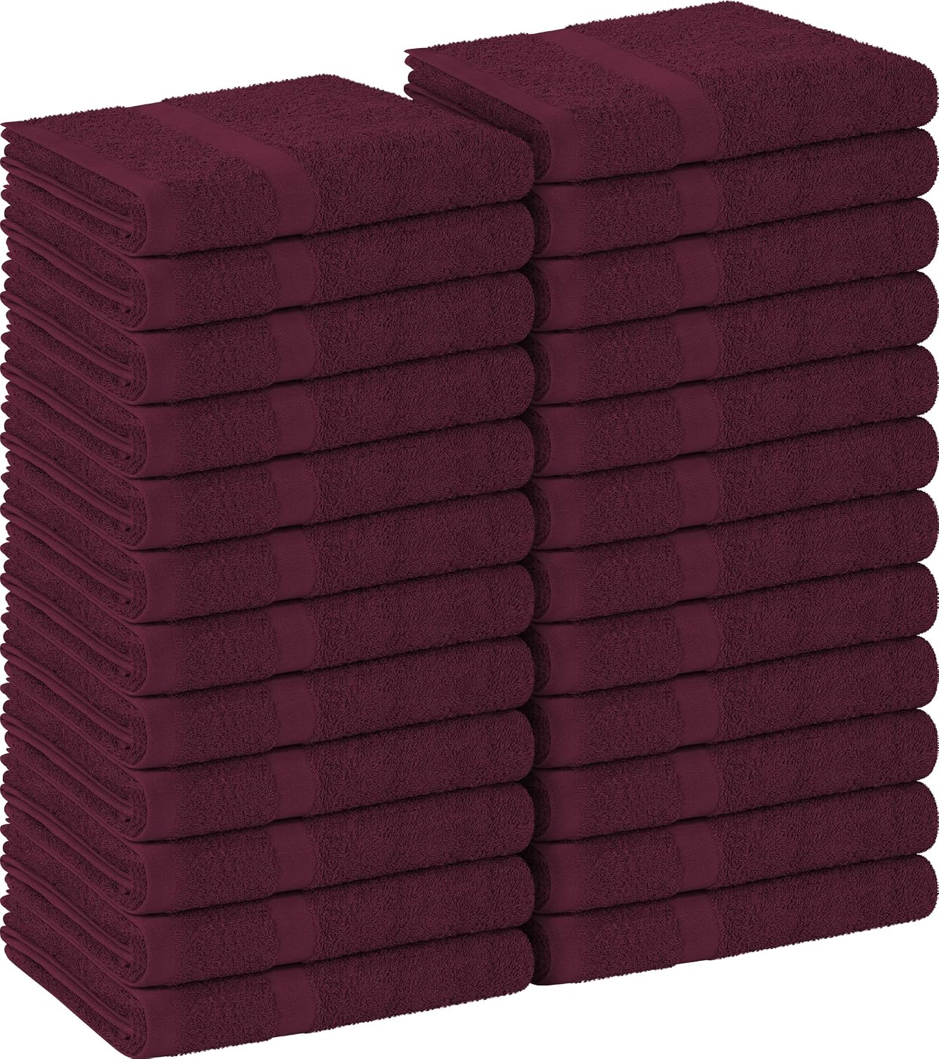 Utopia Towels Salon Towels, Pack of 24, 16x27 in, 100% Cotton, White | Highly Absorbent Lightweight Cotton Salon Towels for Hand, Gym & Beauty Care - Soft, Ideal for Spa & Home Hair Care