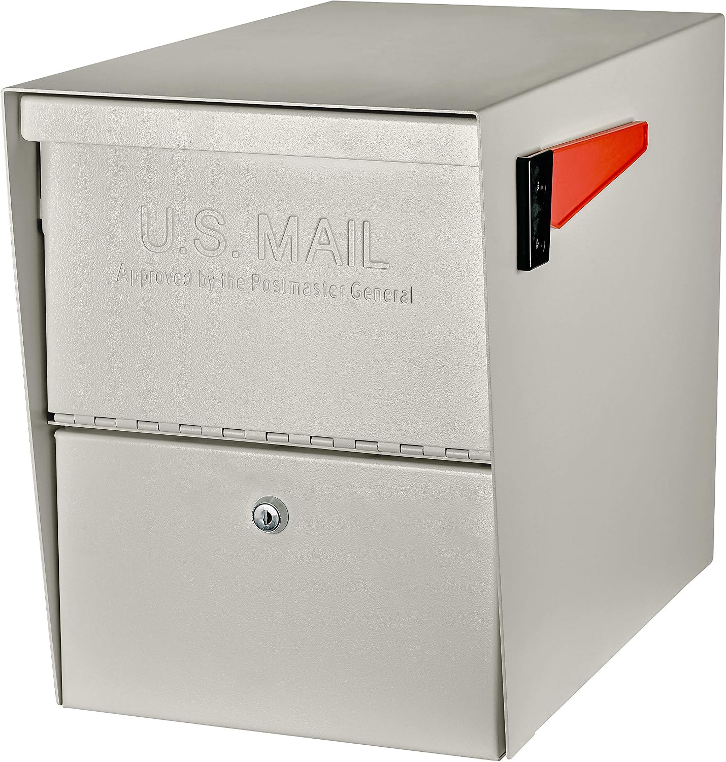 Mail Boss Package Master Locking Post Mount Package Mailbox, USPS Approved | Patented anti-pry lock, oversized package door