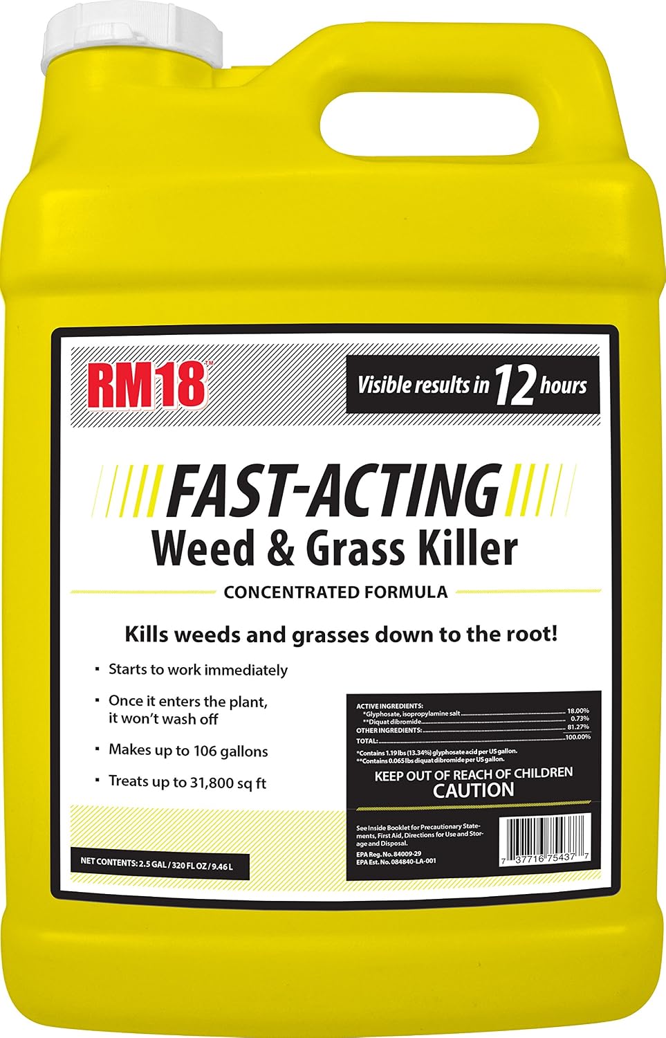 RM18 Fast-Acting Weed & Grass Killer Herbicide, 2.5-gallon
