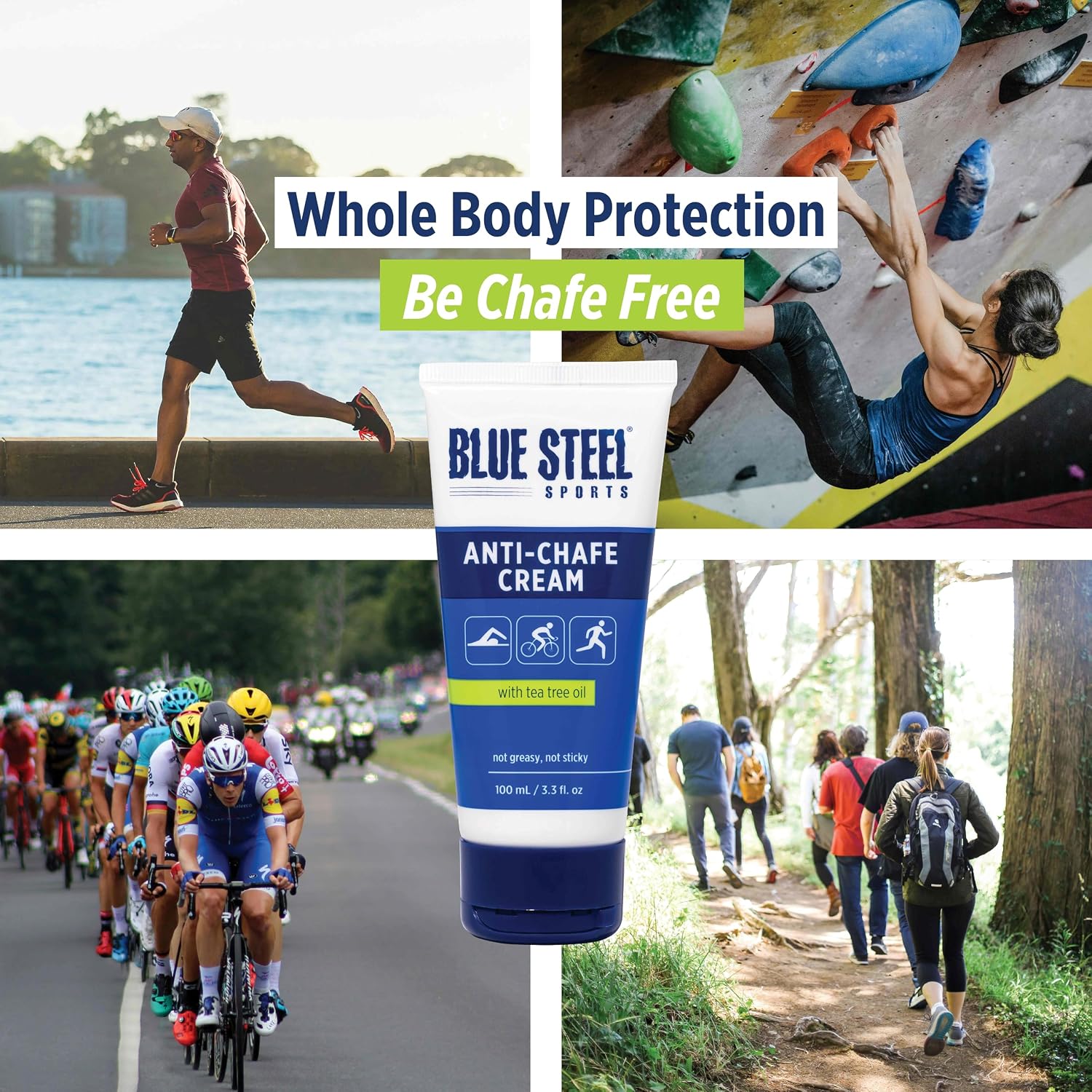 Anti Chafe Cream 100ml – Long-Lasting Protection for Running, Cycling & Sports | Sweat & Water Resistant | Non-Greasy