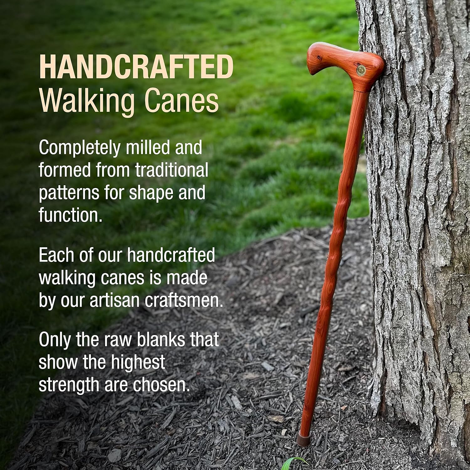 Brazos Handcrafted Wood Walking Cane, Twisted Cocobolo, Derby Style Handle, for Men & Women, Made in the USA, 37"