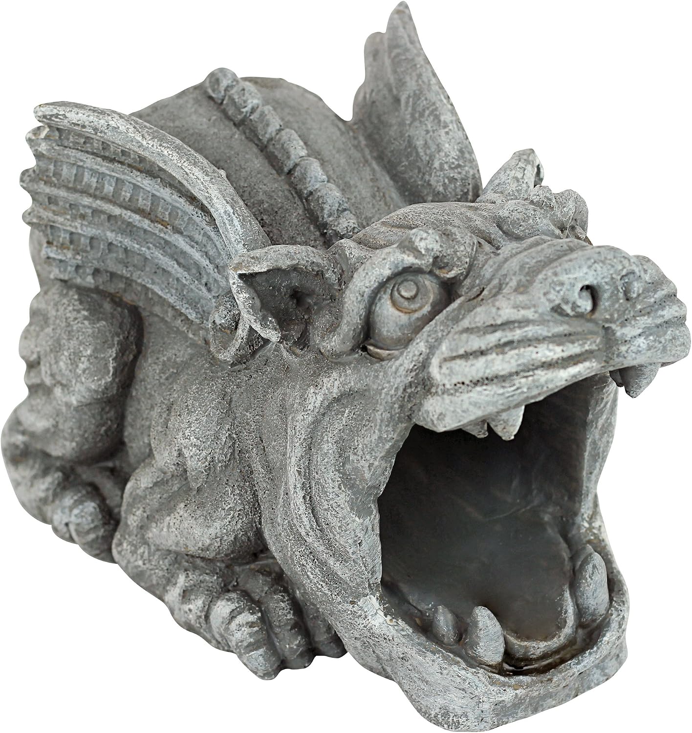 Design Toscano Roland the Gothic Gargoyle Gutter Guardian Rain Downspout Extension Outdoor Statue, 10 Inch Long, Cast Stone Resin, Grey Stone Finish