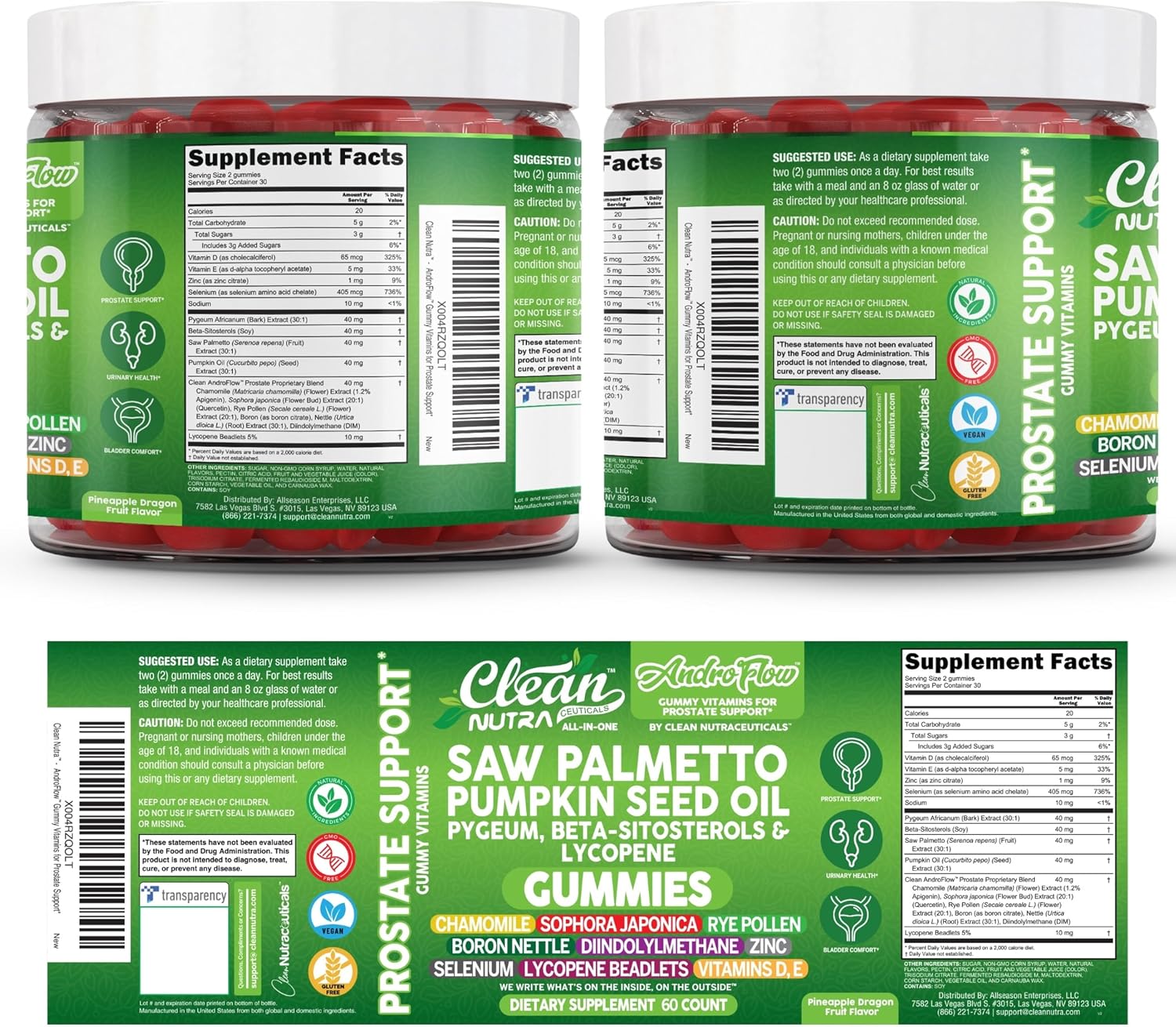 AndroFlow Saw Palmetto and Pumpkin Seed Oil Prostate Health Supplements for Men Pygeum Beta Sitosterol Lycopene Boron Zinc Selenium DIM Stinging