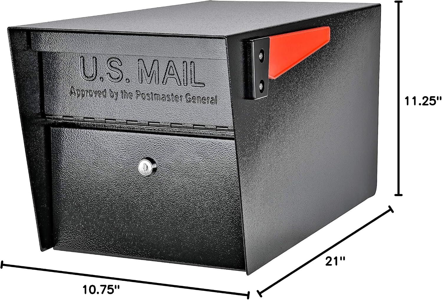 Mail Boss Mail Manager Modern Locking Post Mount Mailbox, USPS Approved | Patented anti-pry lock, accepts small packages