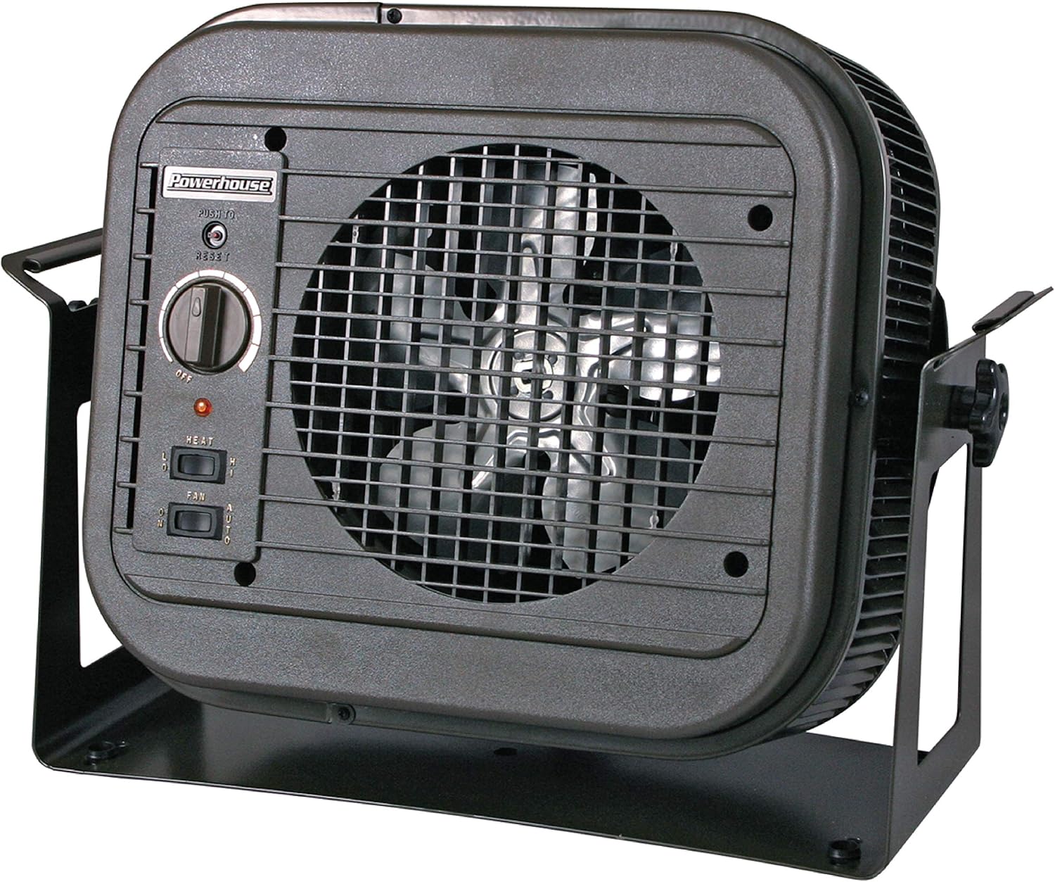 Qmark MUH35 Self-Contained Unit Heater with Mounting Bracket for Factories, Garages, Warehouses, and Schools, 5000 Watt, 240 Volt, Gray