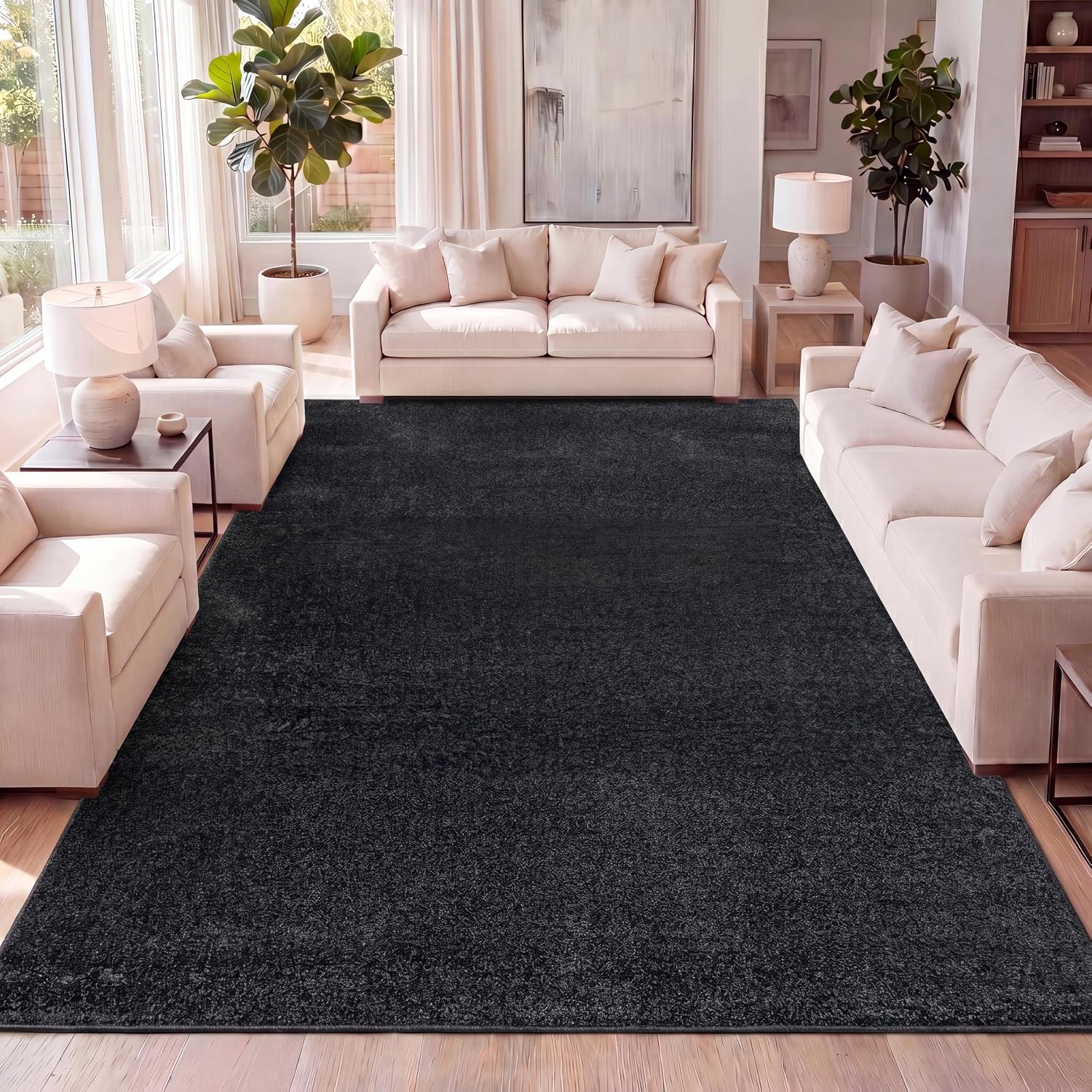 JONATHAN Y Haze Solid Low-Pile Brown Indoor Area Rug 8x10, Coastal, Bohemian, Minimalist, Classic, Easy-Cleaning for Living Room, Bedroom, Kitchen